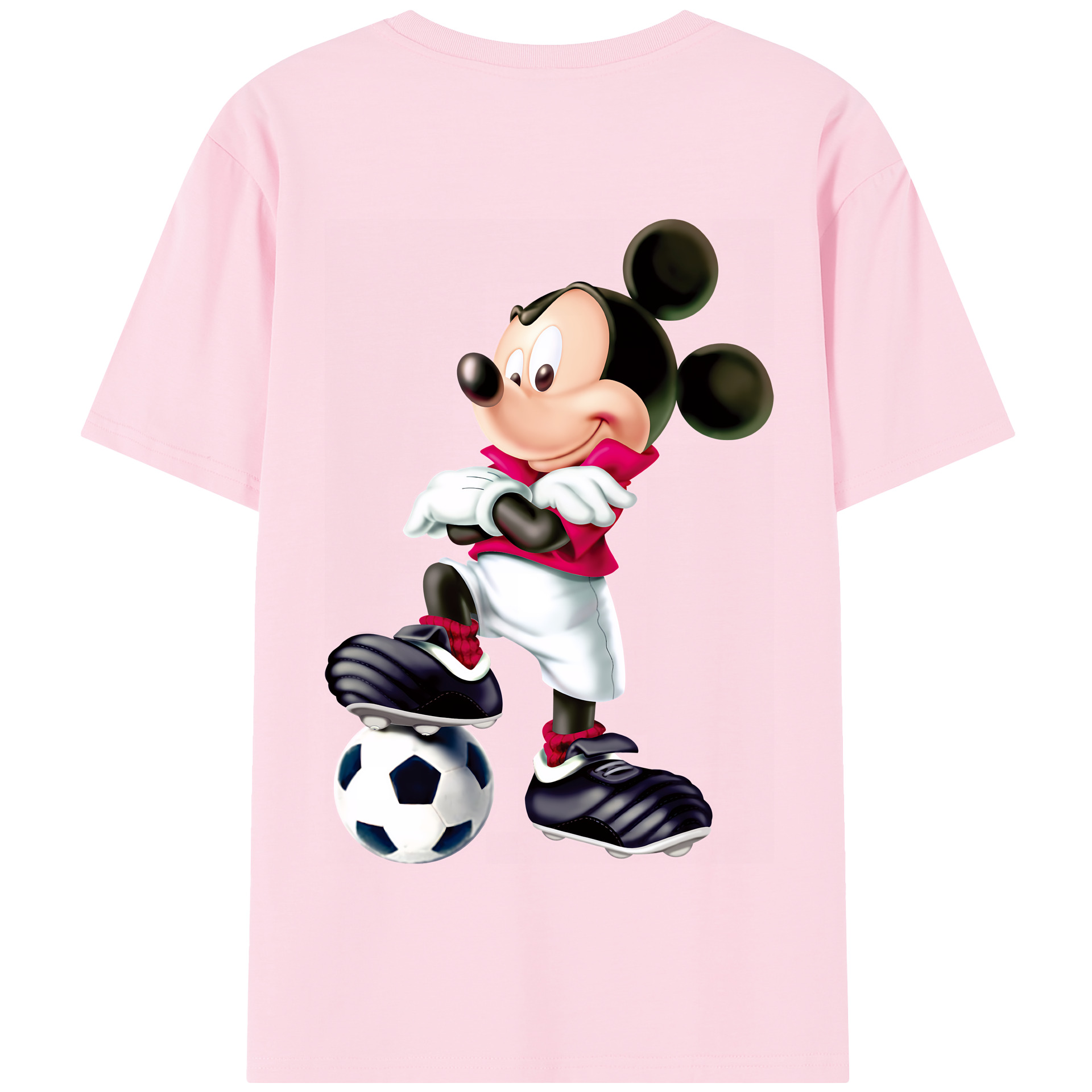 （画像用） ミッキーマウス Mickey Mouse 綿100％半袖Tシャツ（背面プリント）