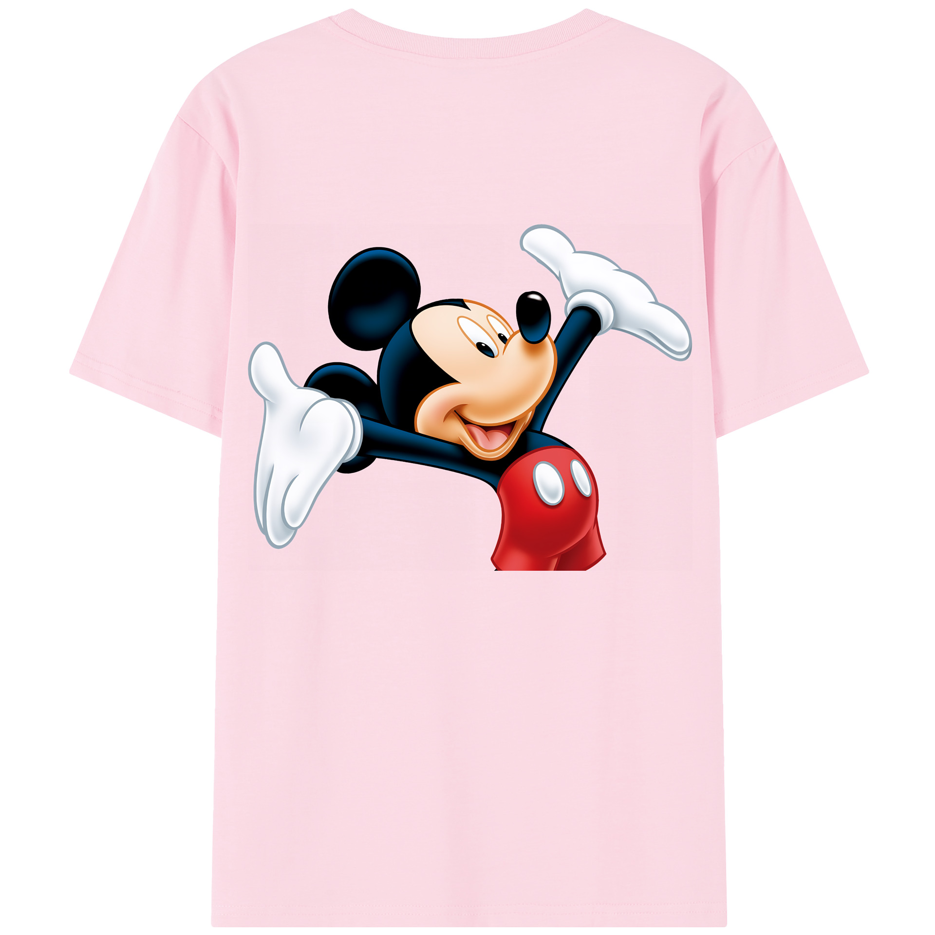 （画像用） ミッキーマウス Mickey Mouse 綿100％半袖Tシャツ（背面プリント）