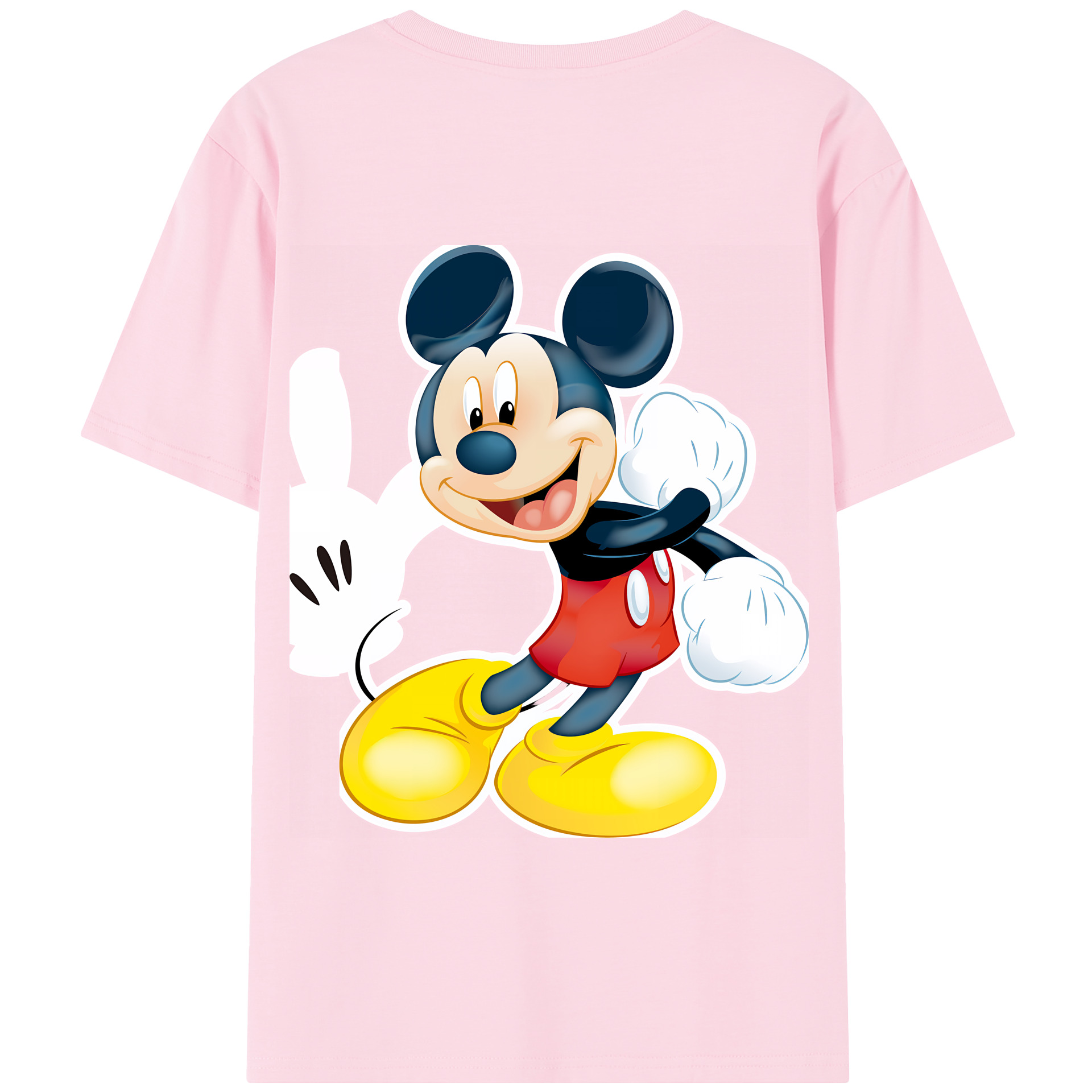 （画像用） ミッキーマウス Mickey Mouse 綿100％半袖Tシャツ（背面プリント）