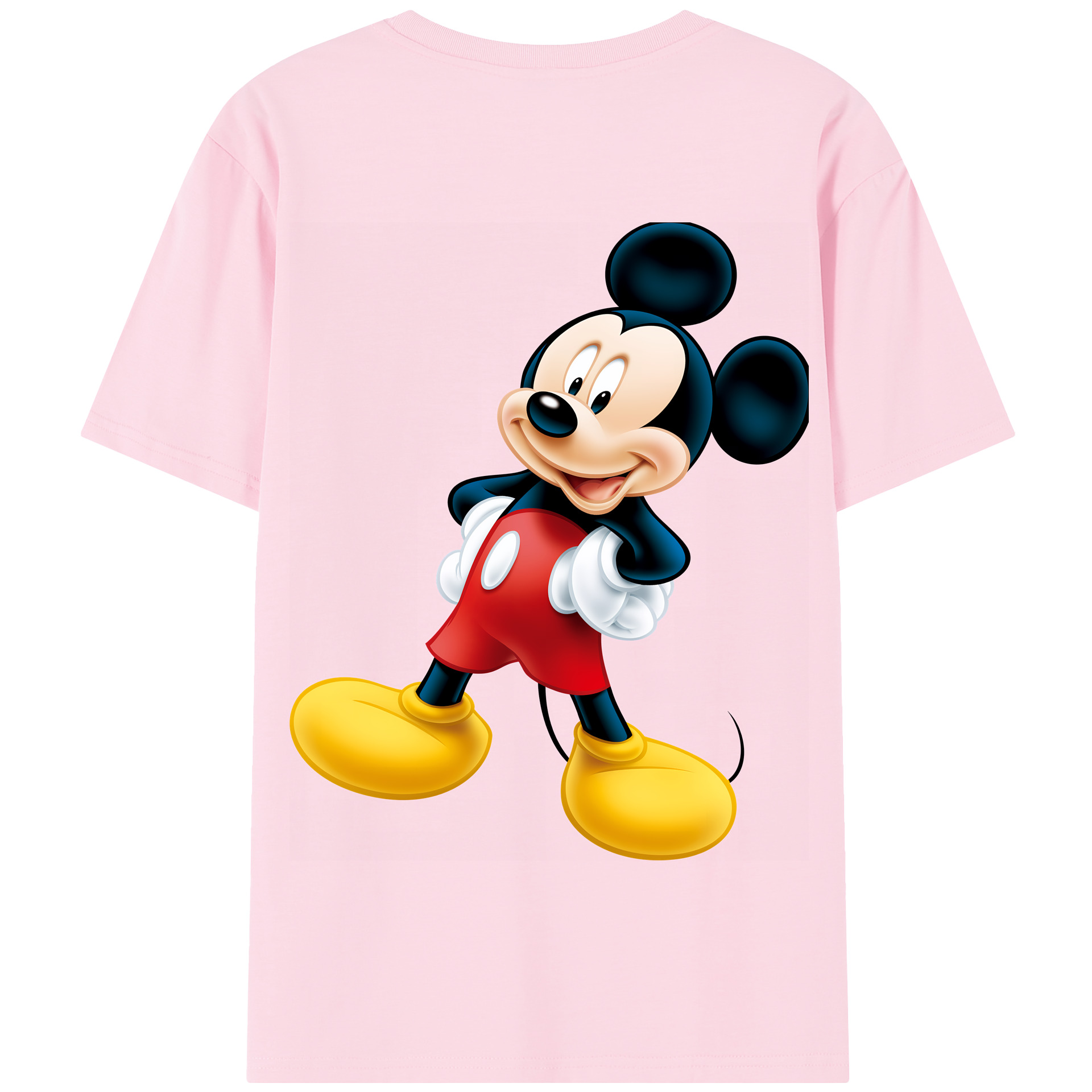 （画像用） ミッキーマウス Mickey Mouse 綿100％半袖Tシャツ（背面プリント）