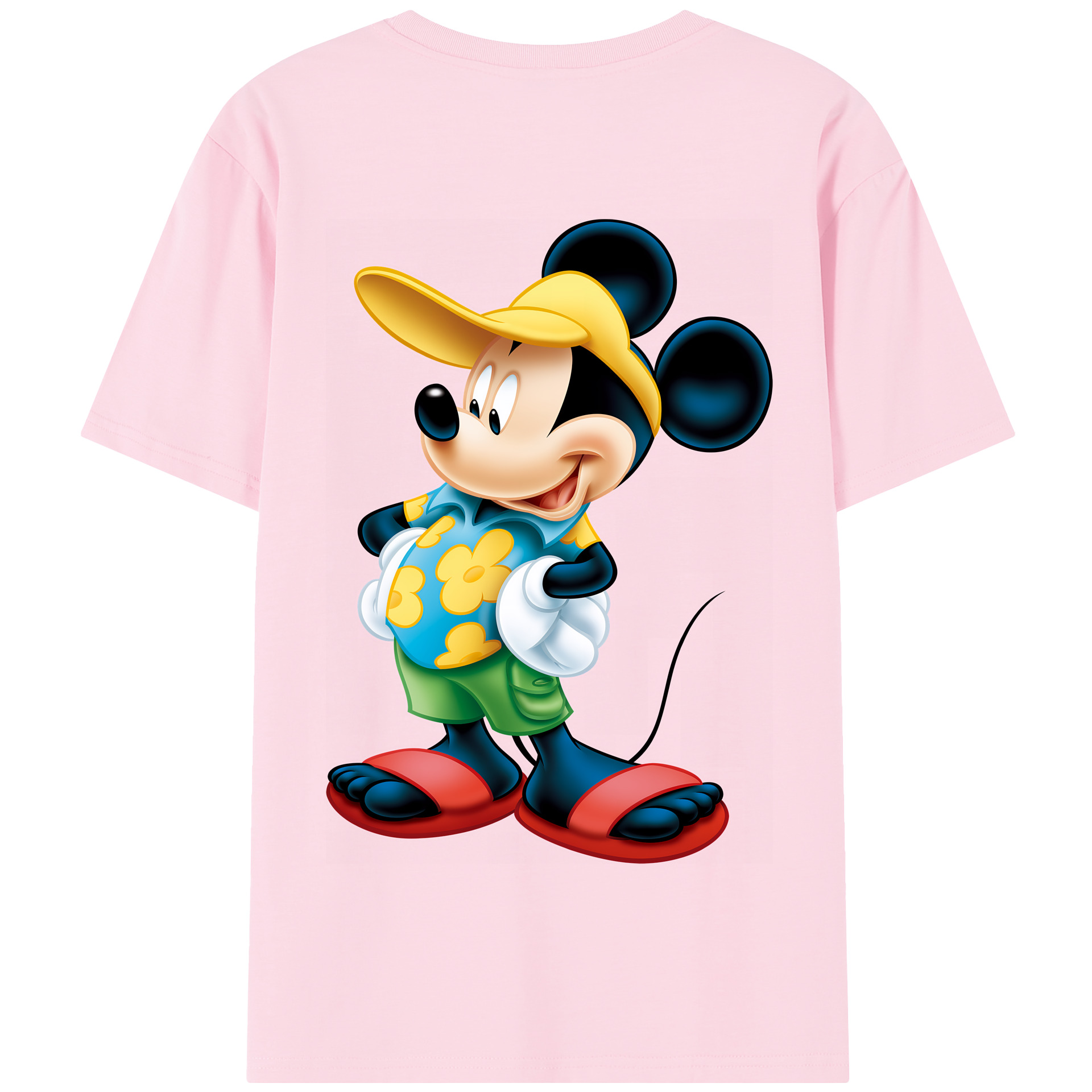 （画像用） ミッキーマウス Mickey Mouse 綿100％半袖Tシャツ（背面プリント）