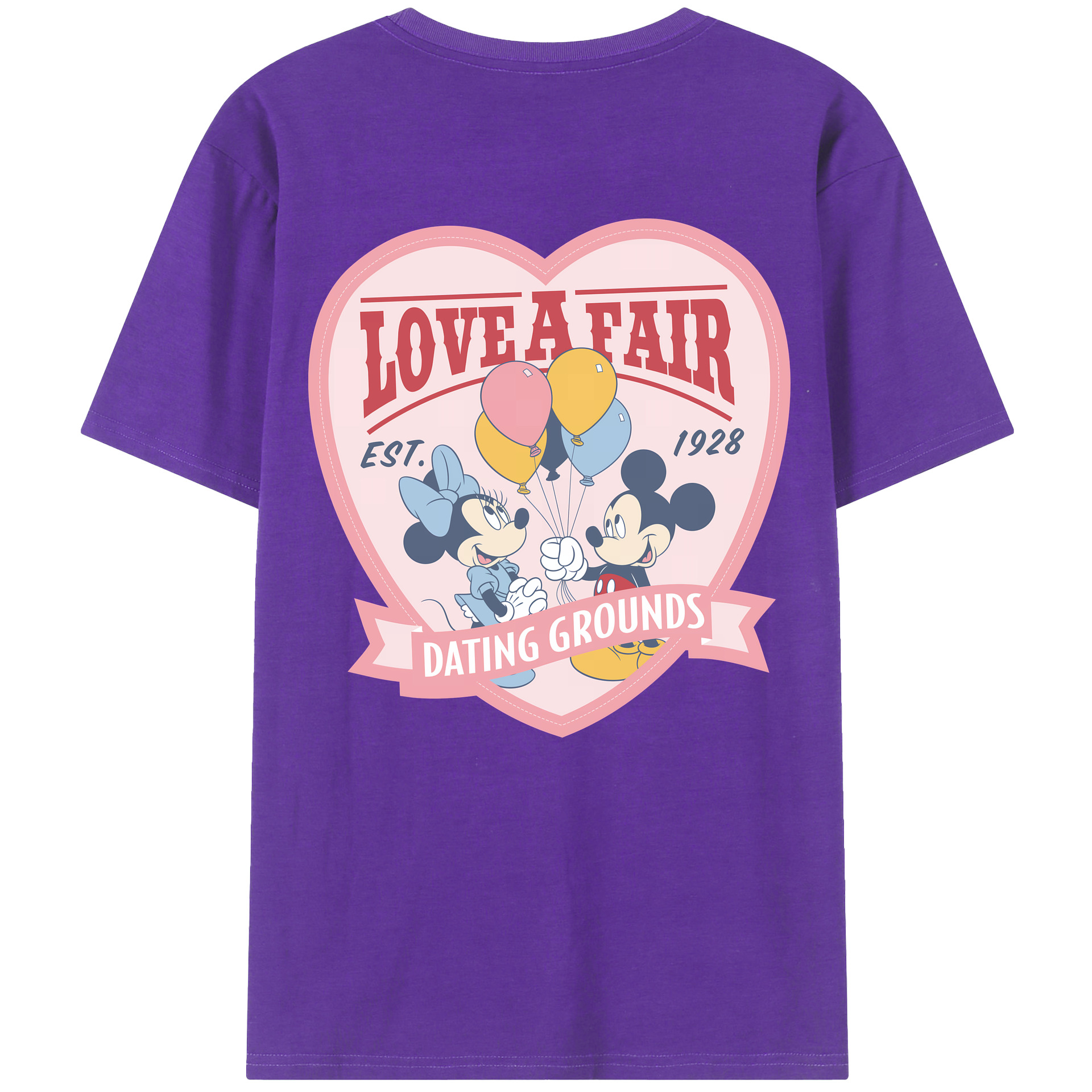 （画像用） ミッキーマウス Mickey Mouse 綿100％半袖Tシャツ（背面プリント）