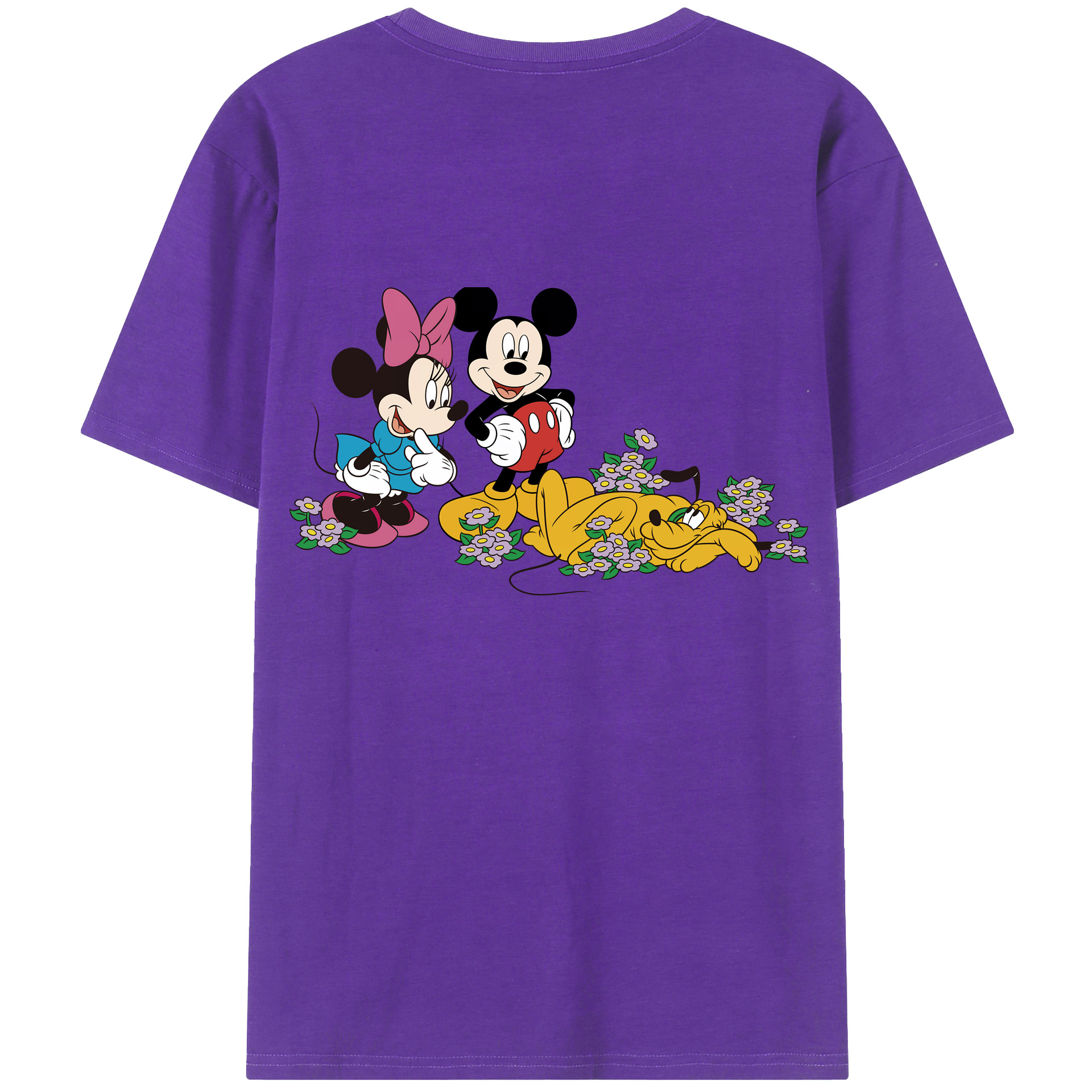 （画像用） ミッキーマウス Mickey Mouse 綿100％半袖Tシャツ（背面プリント）