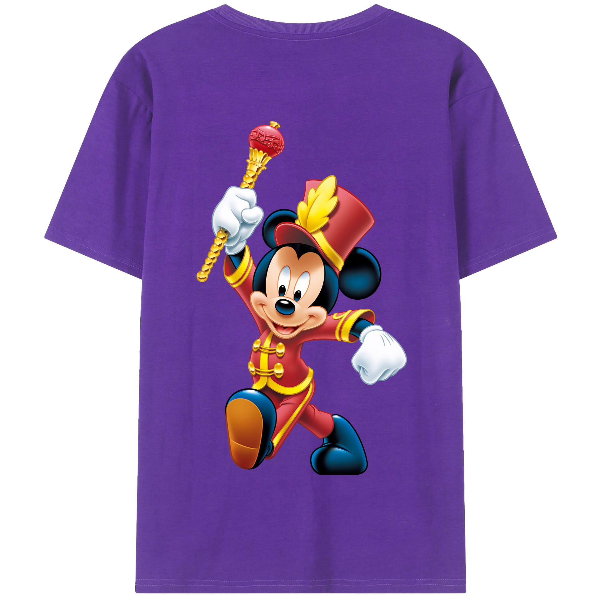 （画像用） ミッキーマウス Mickey Mouse 綿100％半袖Tシャツ（背面プリント）