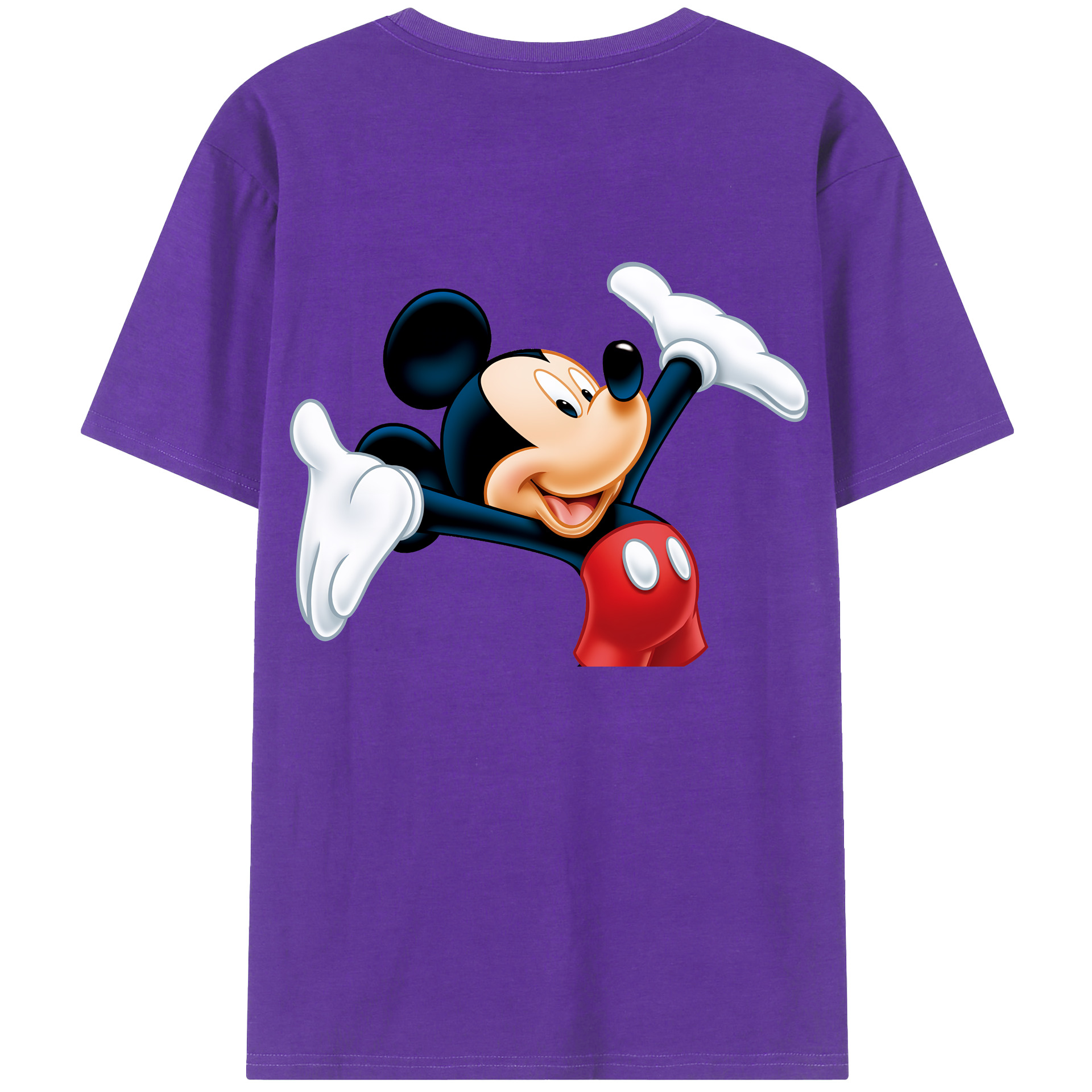 （画像用） ミッキーマウス Mickey Mouse 綿100％半袖Tシャツ（背面プリント）
