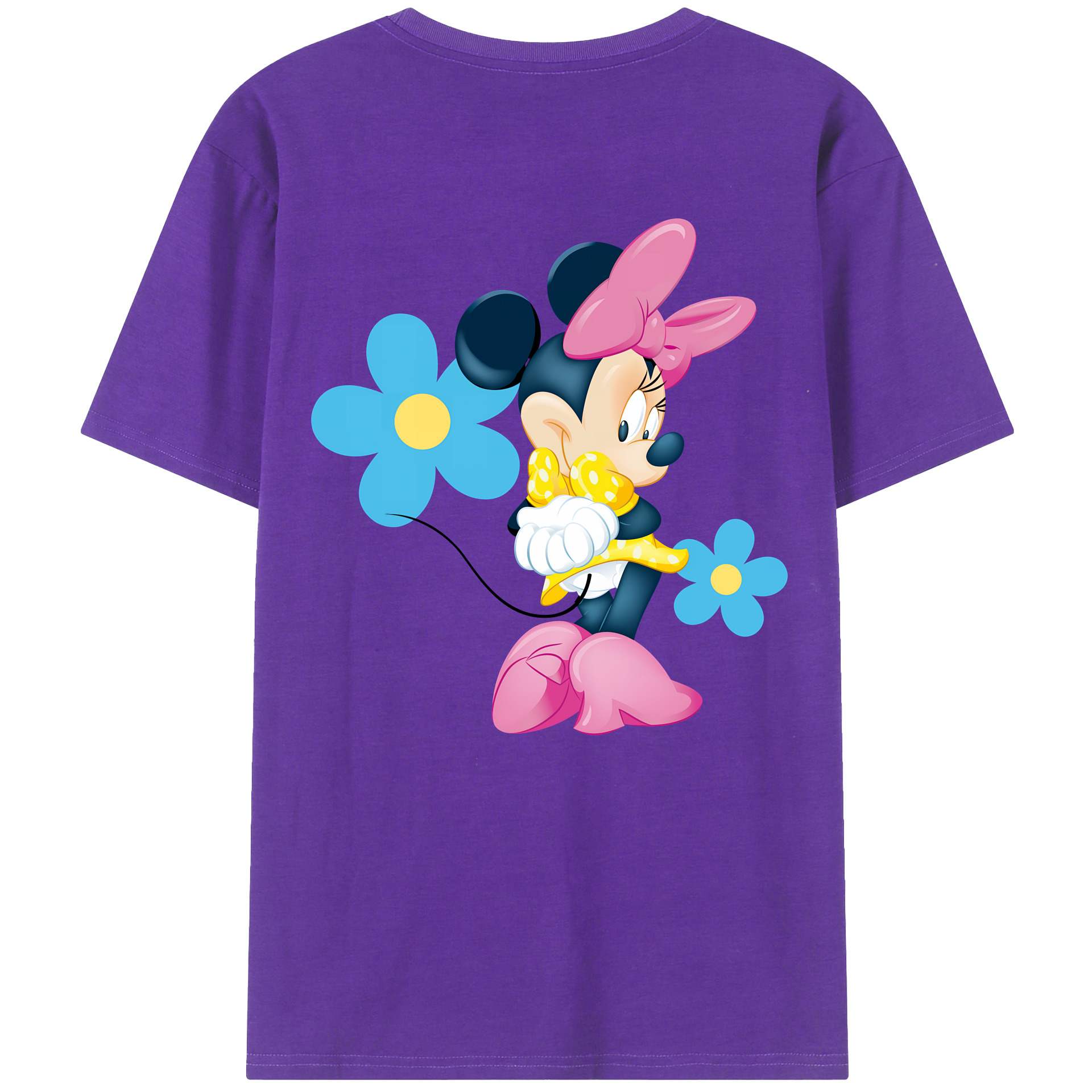 （画像用） ミッキーマウス Mickey Mouse 綿100％半袖Tシャツ（背面プリント）