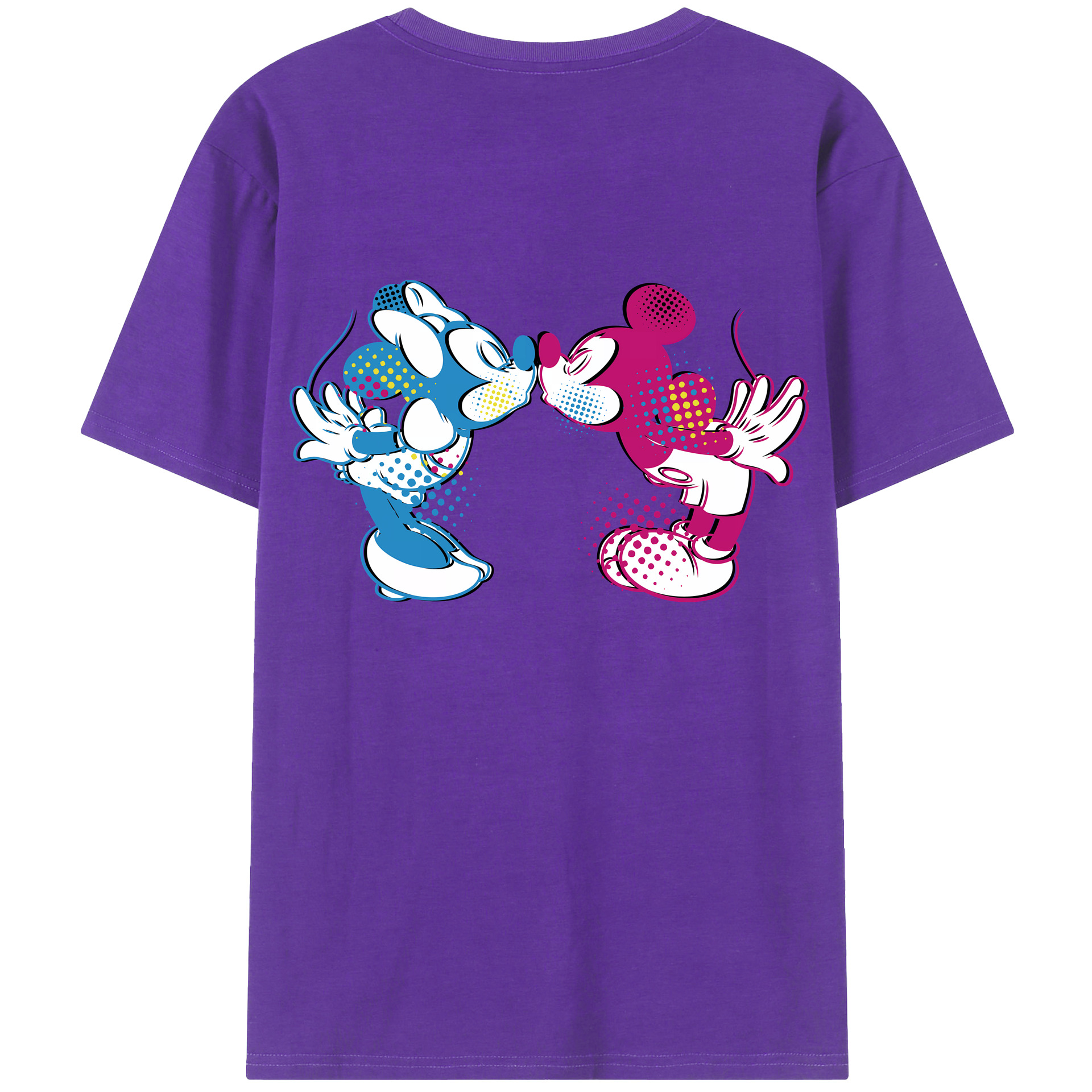 （画像用） ミッキーマウス Mickey Mouse 綿100％半袖Tシャツ（背面プリント）