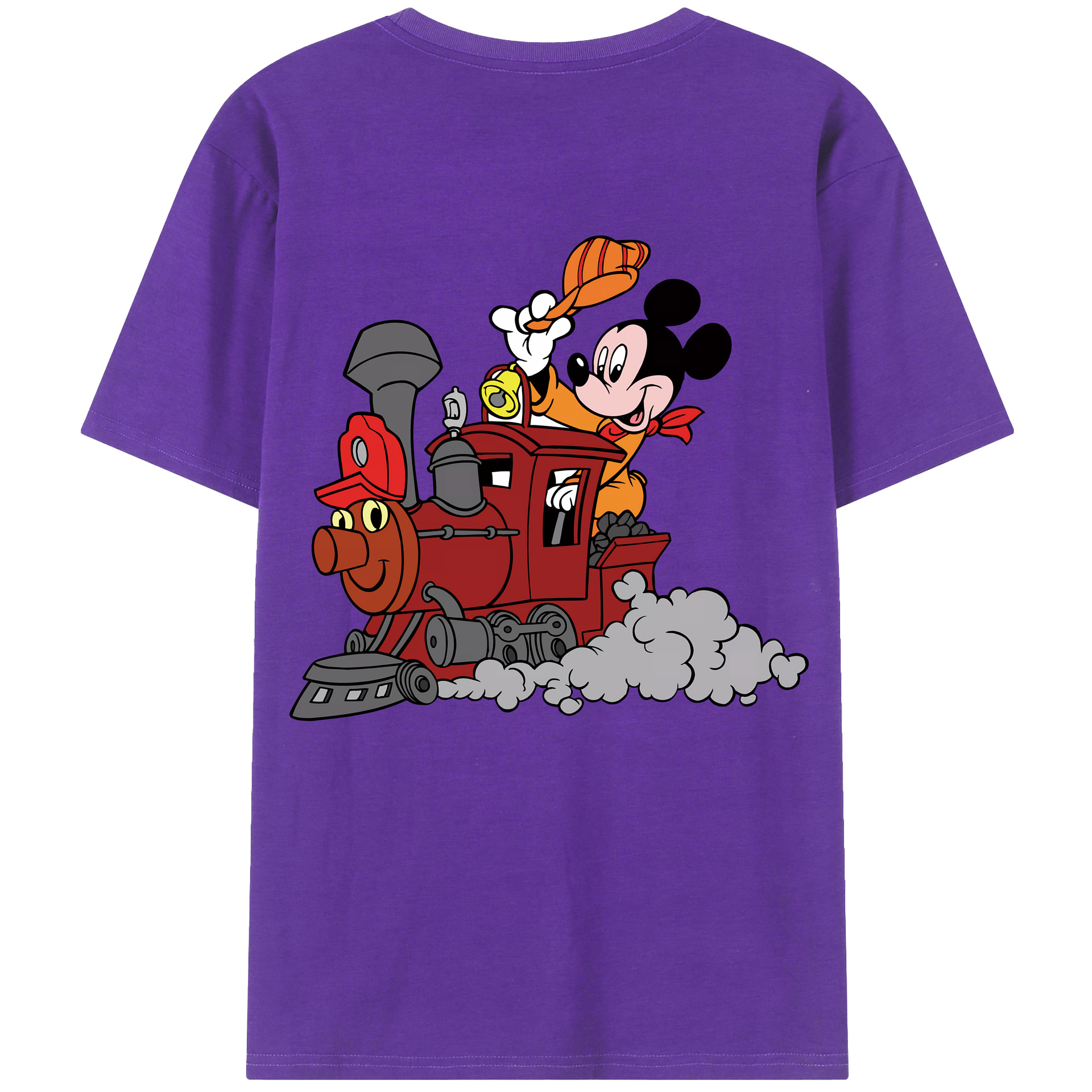 （画像用） ミッキーマウス Mickey Mouse 綿100％半袖Tシャツ（背面プリント）
