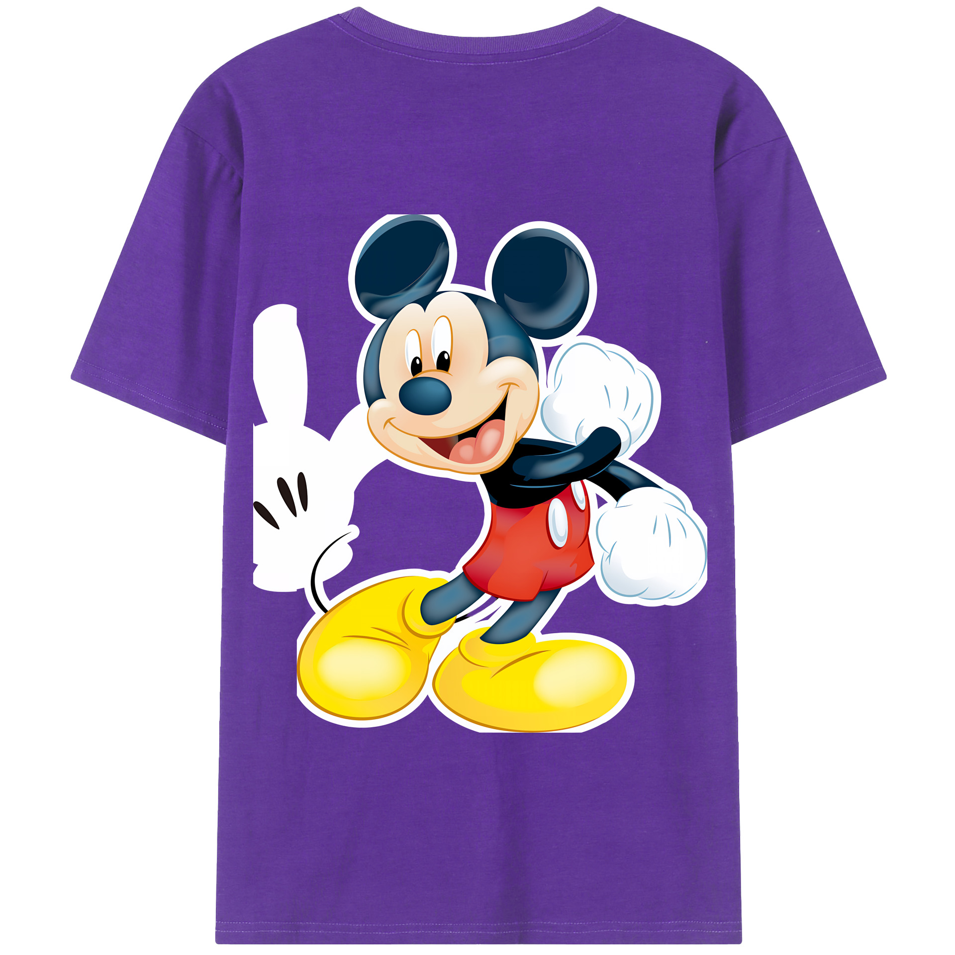 （画像用） ミッキーマウス Mickey Mouse 綿100％半袖Tシャツ（背面プリント）