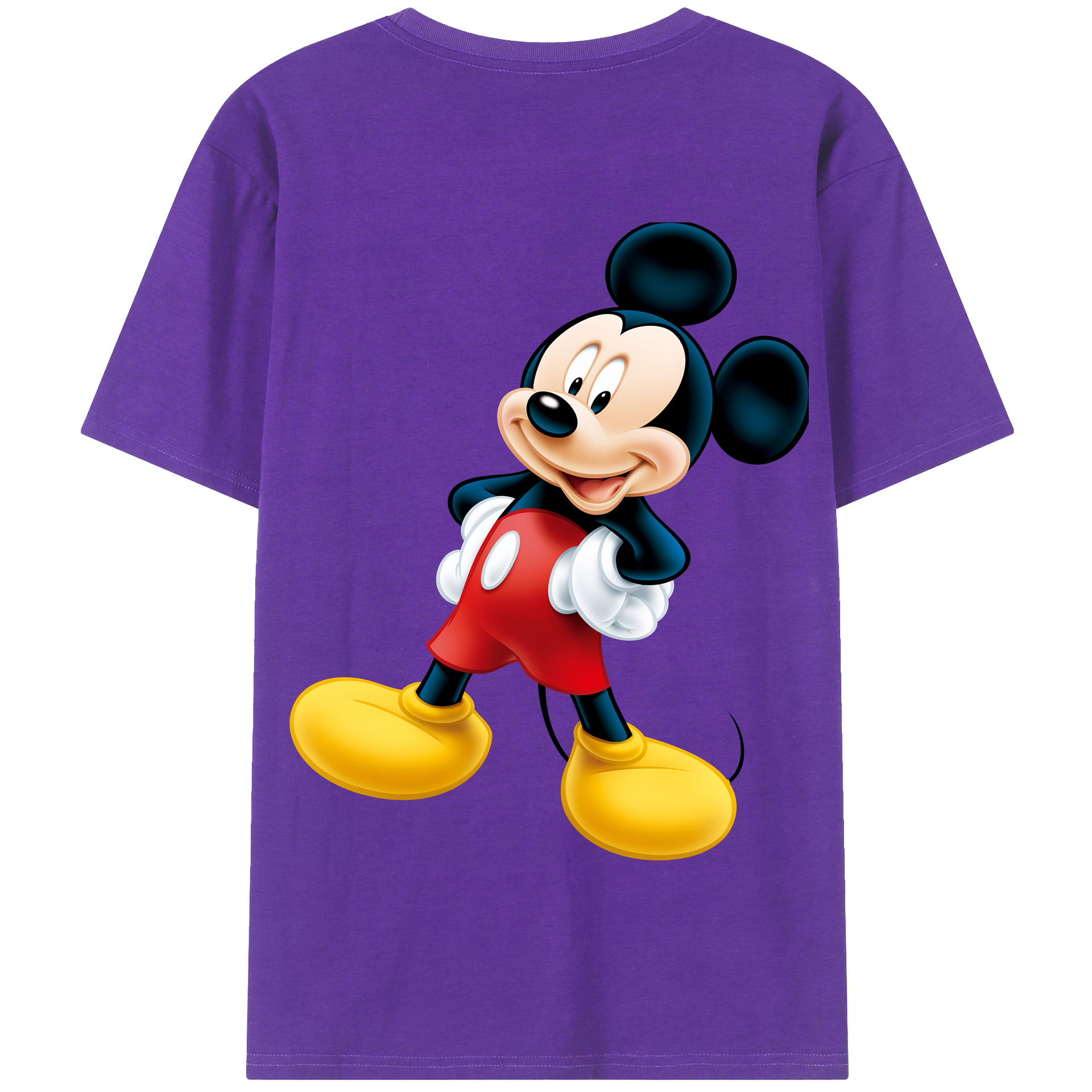 （画像用） ミッキーマウス Mickey Mouse 綿100％半袖Tシャツ（背面プリント）
