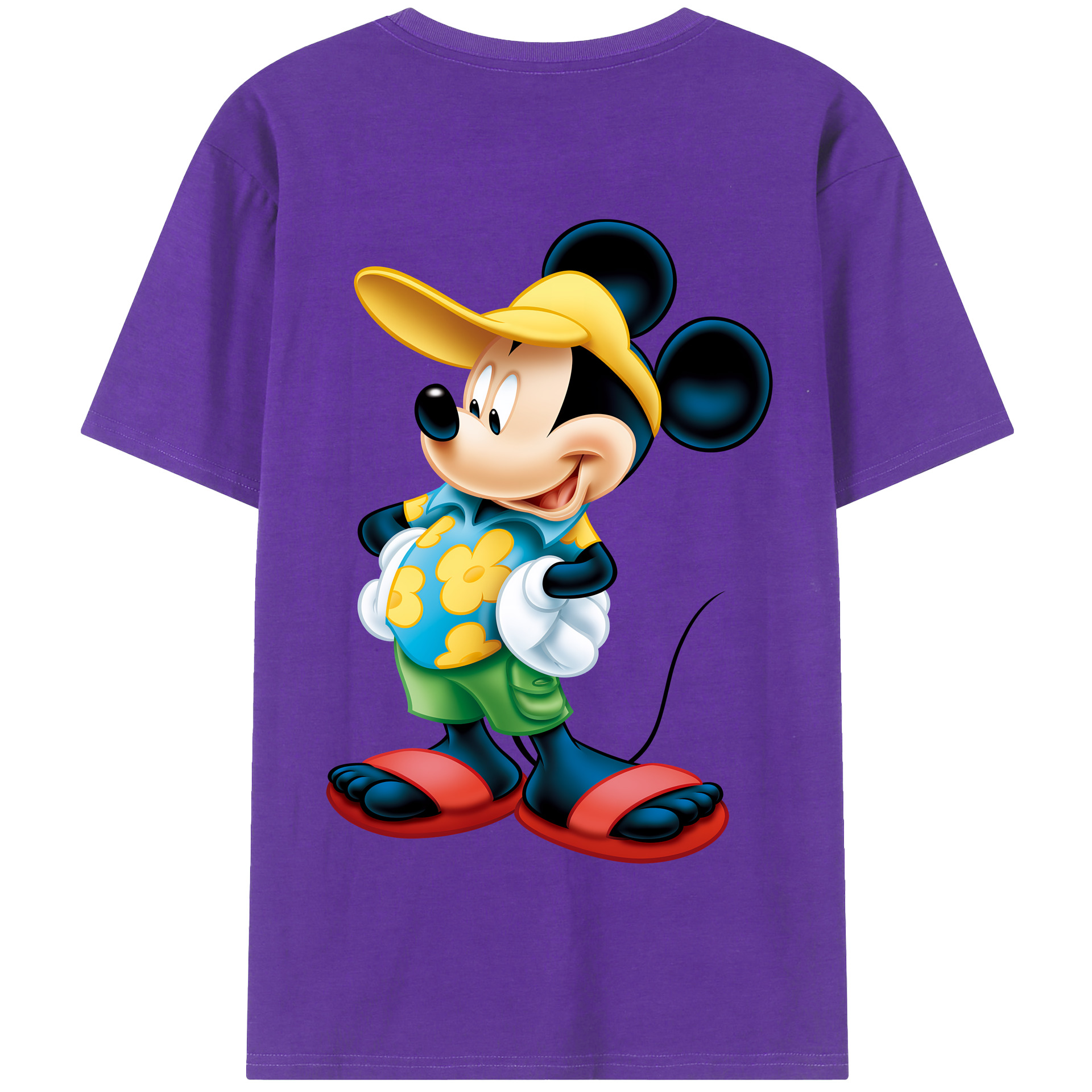 （画像用） ミッキーマウス Mickey Mouse 綿100％半袖Tシャツ（背面プリント）