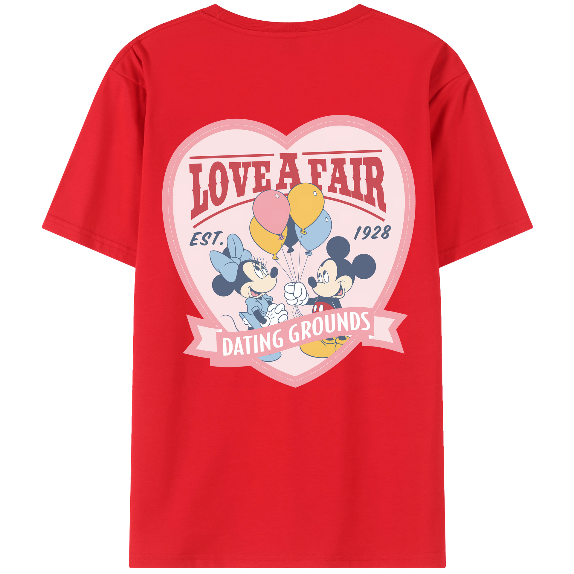 （画像用） ミッキーマウス Mickey Mouse 綿100％半袖Tシャツ（背面プリント）