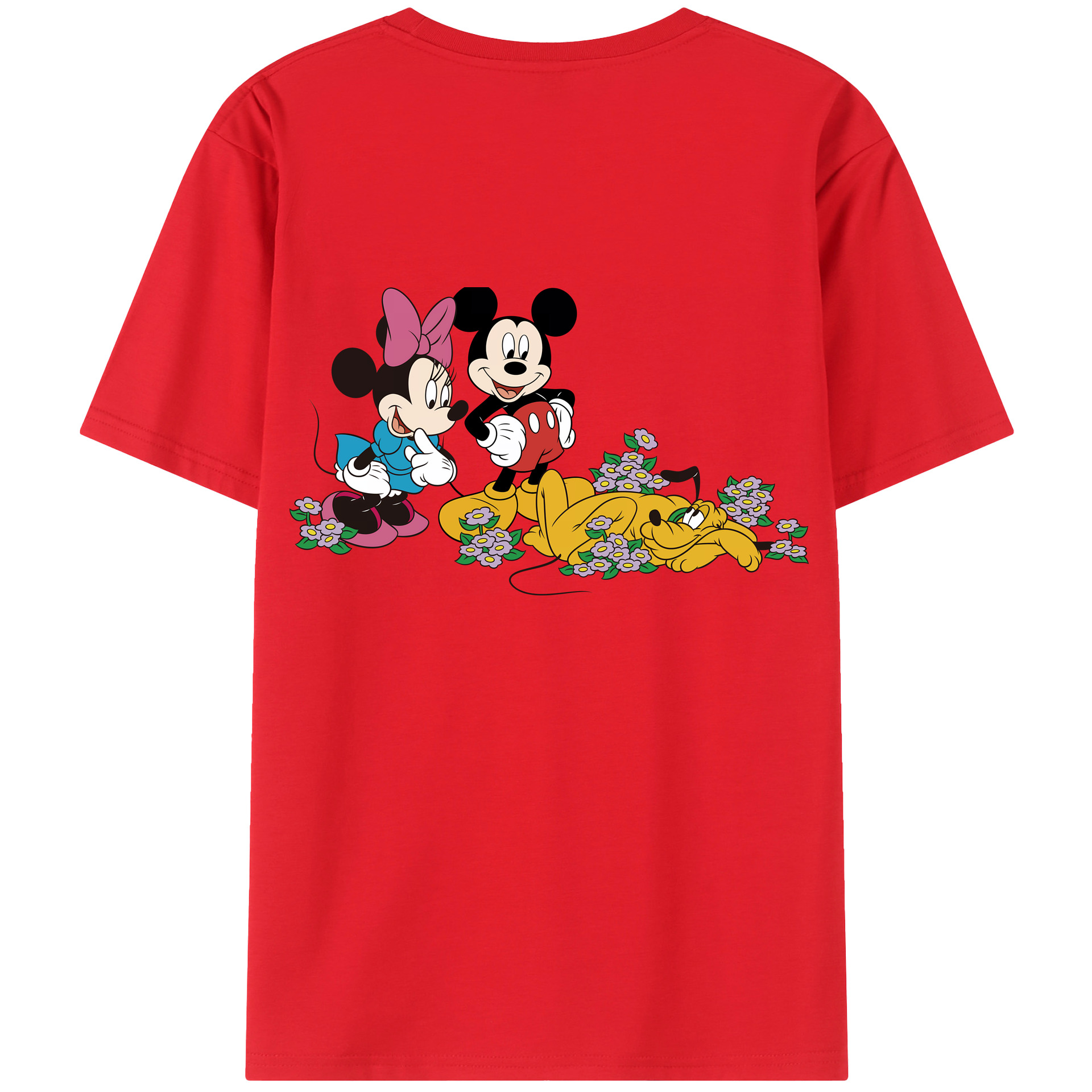 （画像用） ミッキーマウス Mickey Mouse 綿100％半袖Tシャツ（背面プリント）