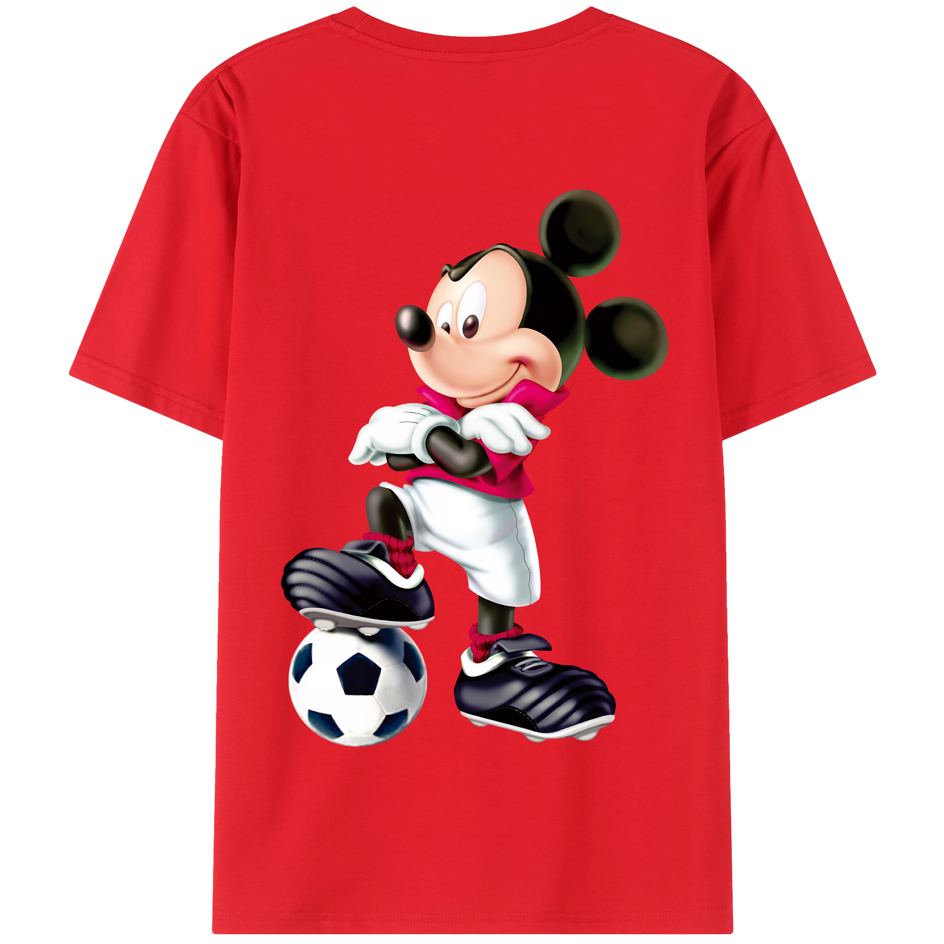 （画像用） ミッキーマウス Mickey Mouse 綿100％半袖Tシャツ（背面プリント）