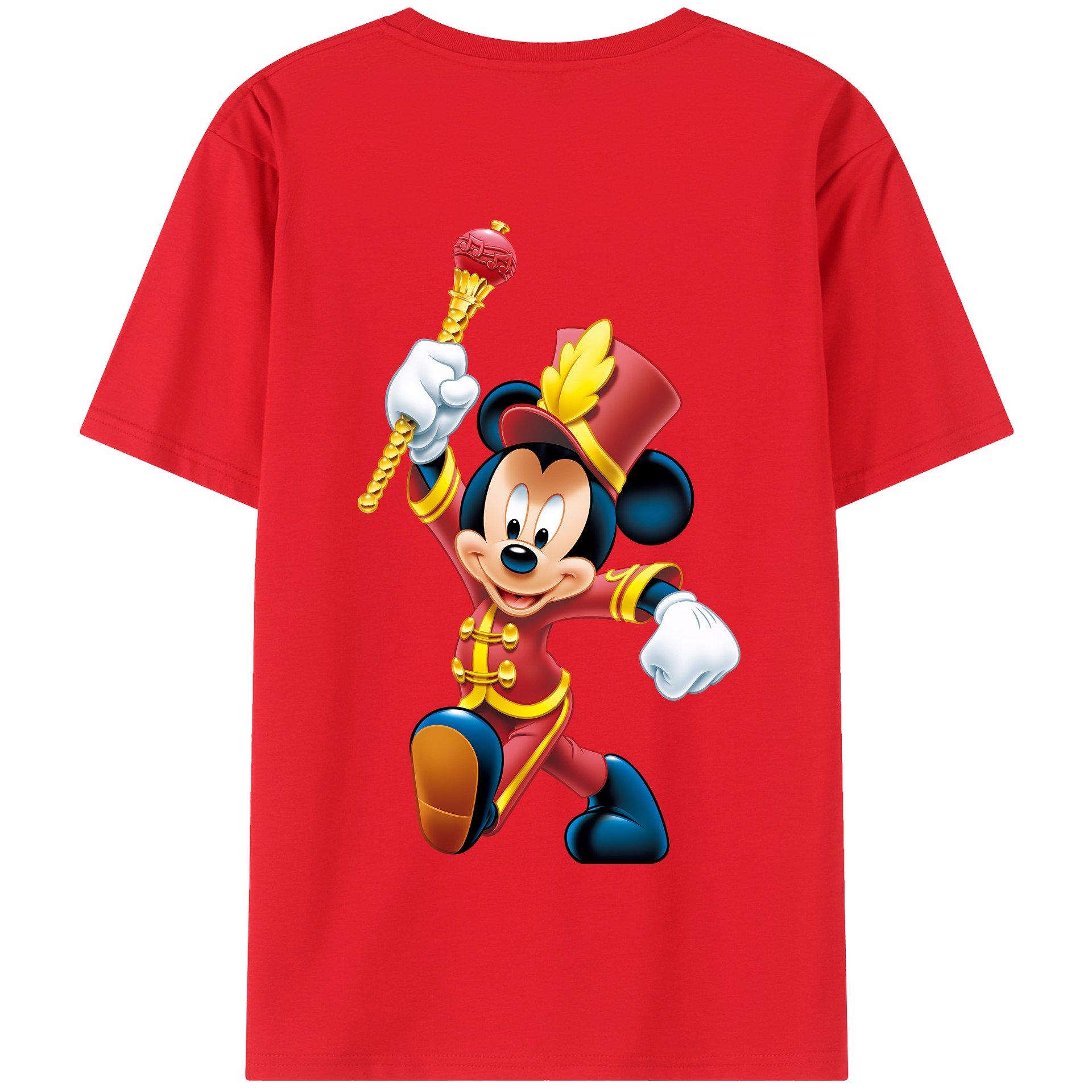 （画像用） ミッキーマウス Mickey Mouse 綿100％半袖Tシャツ（背面プリント）