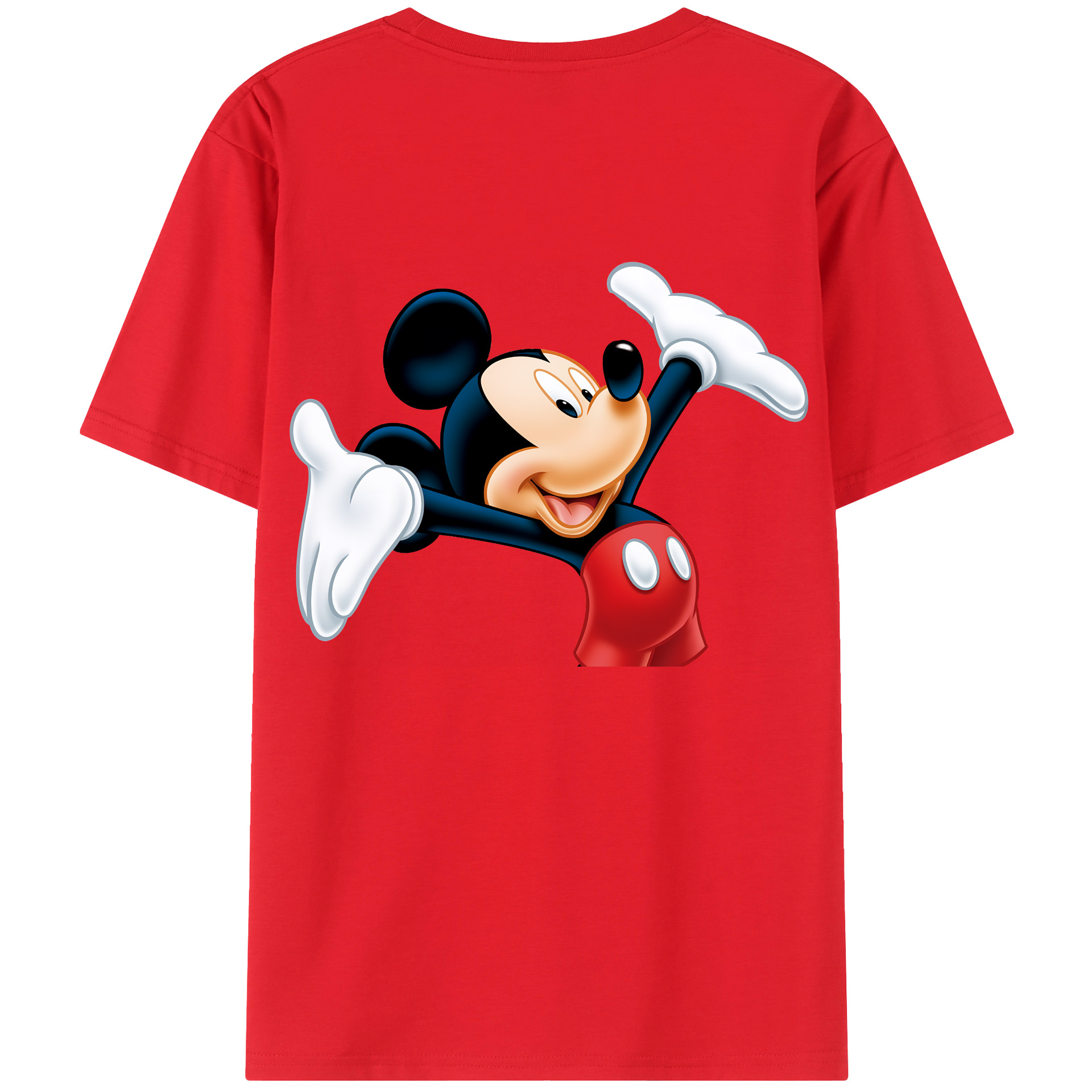 （画像用） ミッキーマウス Mickey Mouse 綿100％半袖Tシャツ（背面プリント）