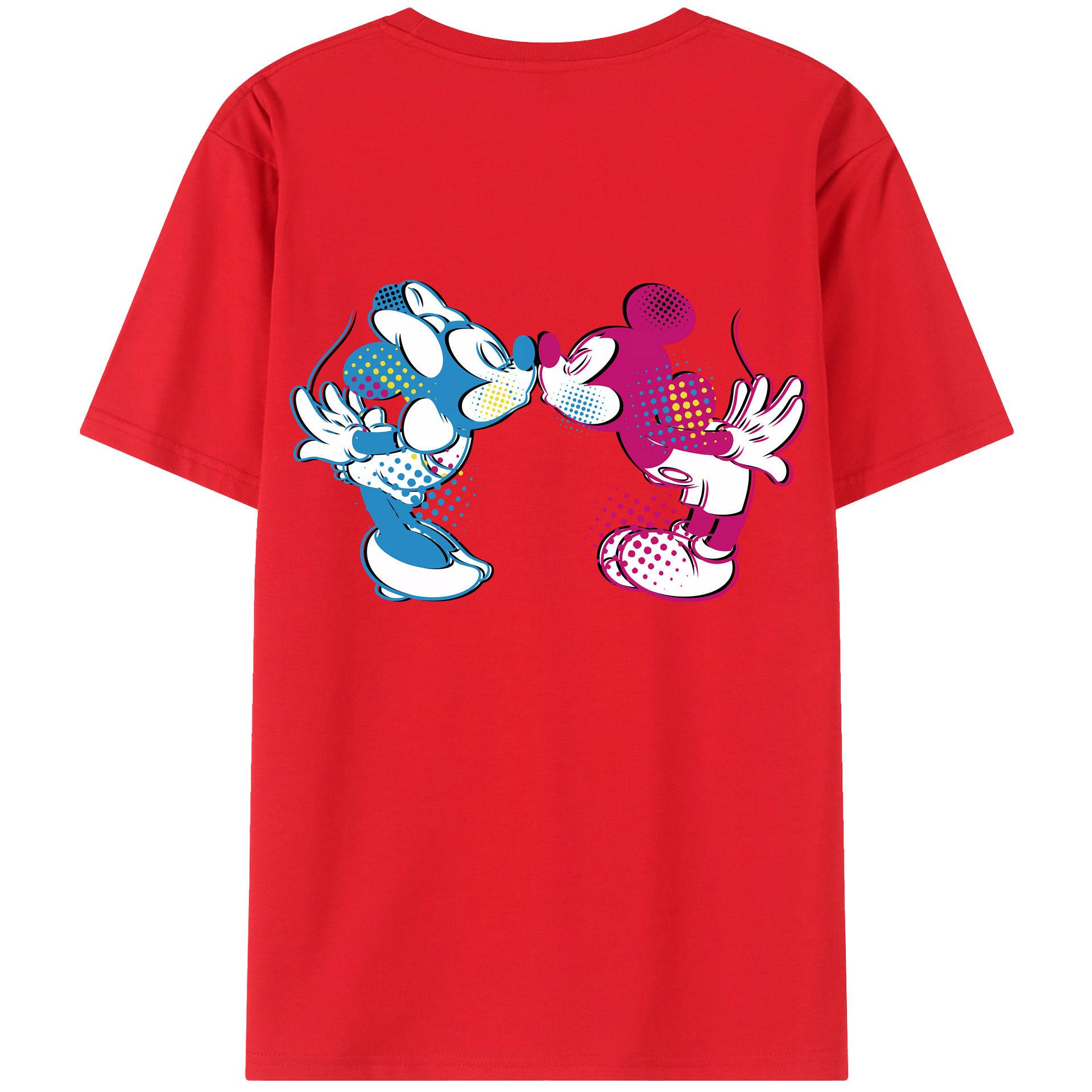 （画像用） ミッキーマウス Mickey Mouse 綿100％半袖Tシャツ（背面プリント）