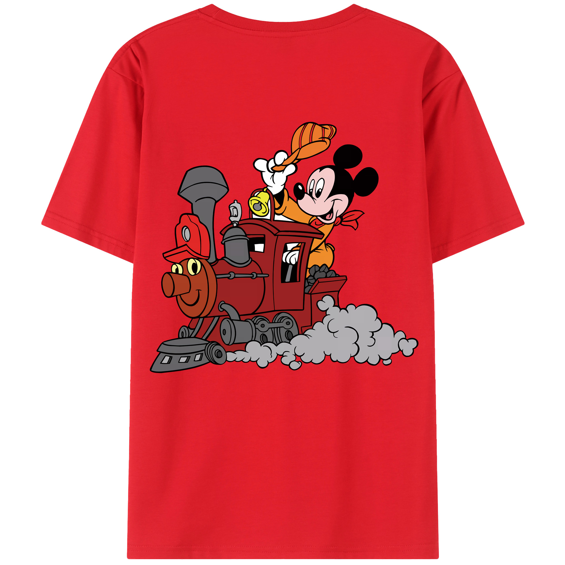 （画像用） ミッキーマウス Mickey Mouse 綿100％半袖Tシャツ（背面プリント）