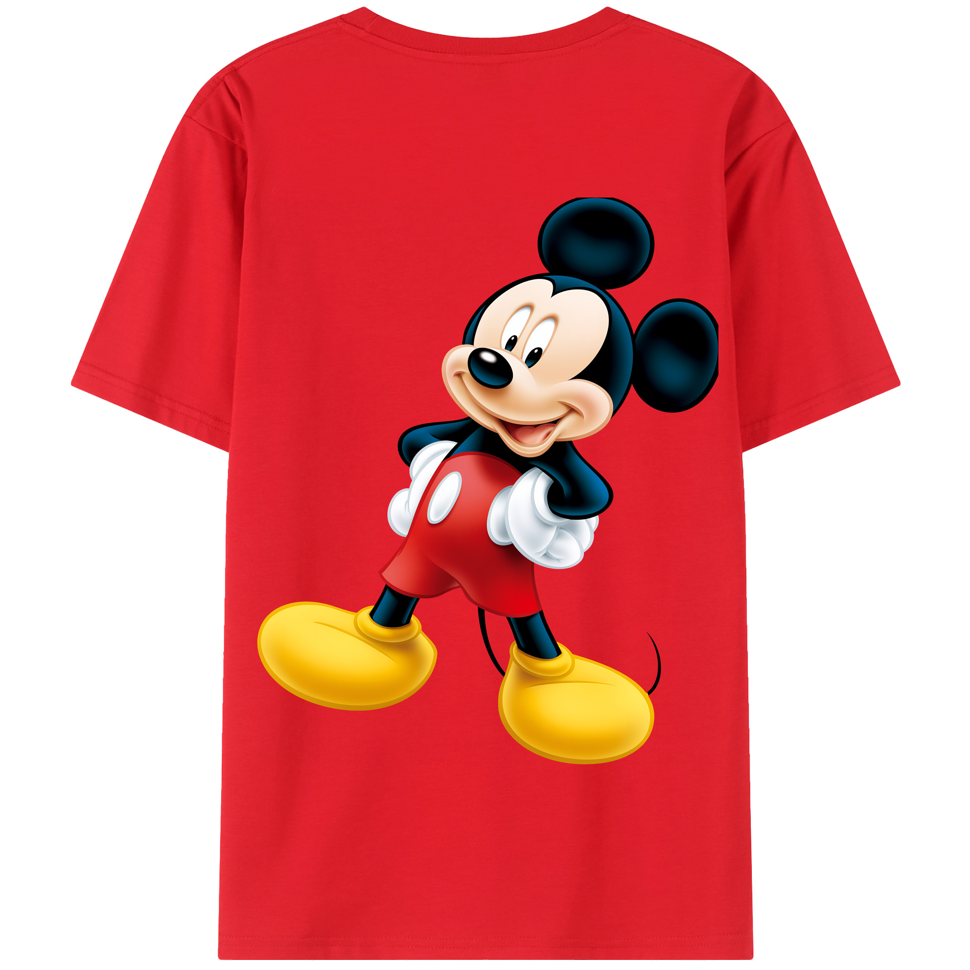 （画像用） ミッキーマウス Mickey Mouse 綿100％半袖Tシャツ（背面プリント）