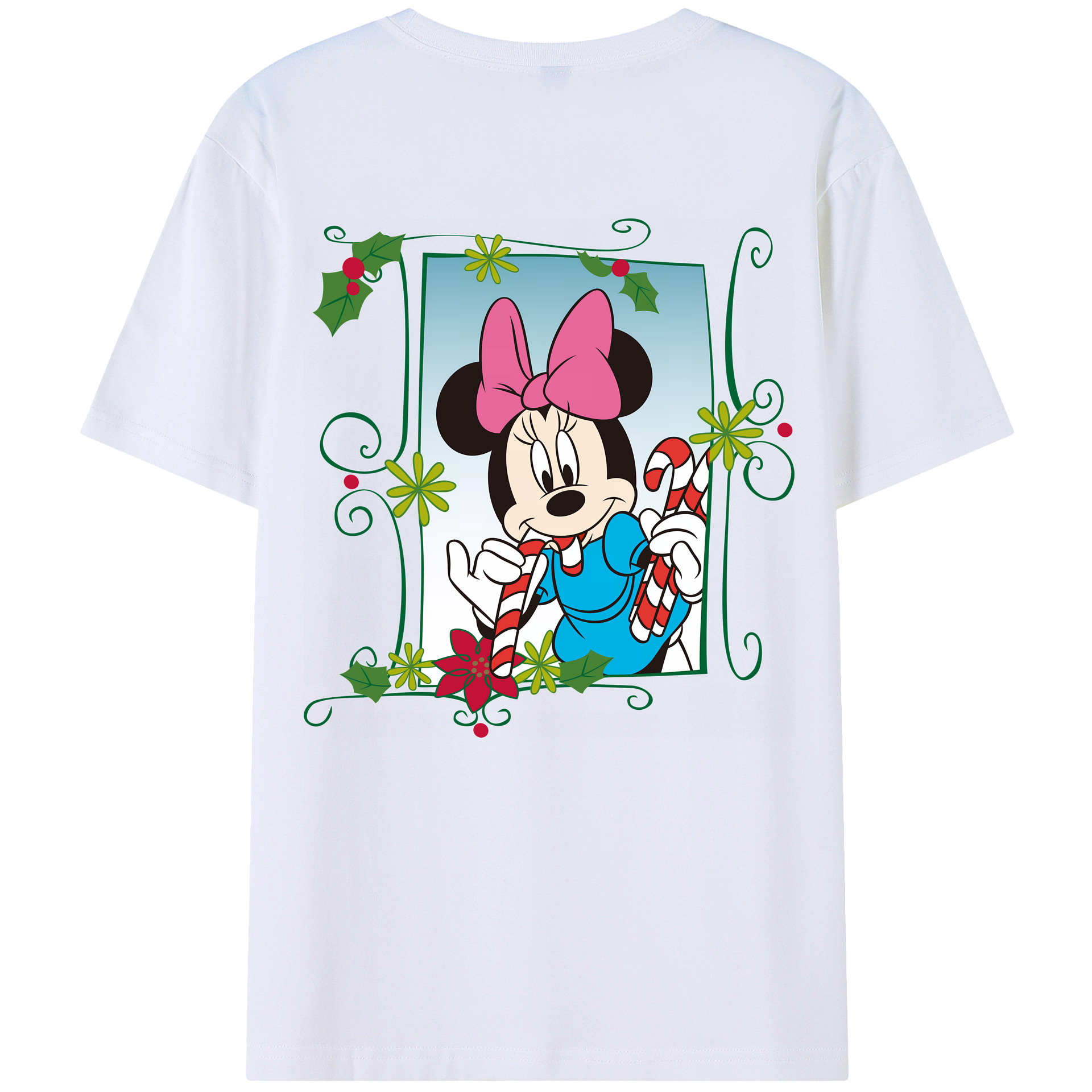（画像用） ミッキーマウス Mickey Mouse 綿100％半袖Tシャツ（背面プリント）