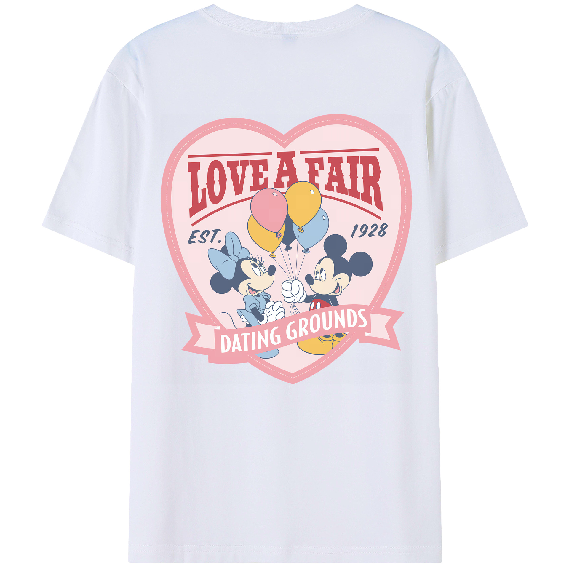 （画像用） ミッキーマウス Mickey Mouse 綿100％半袖Tシャツ（背面プリント）