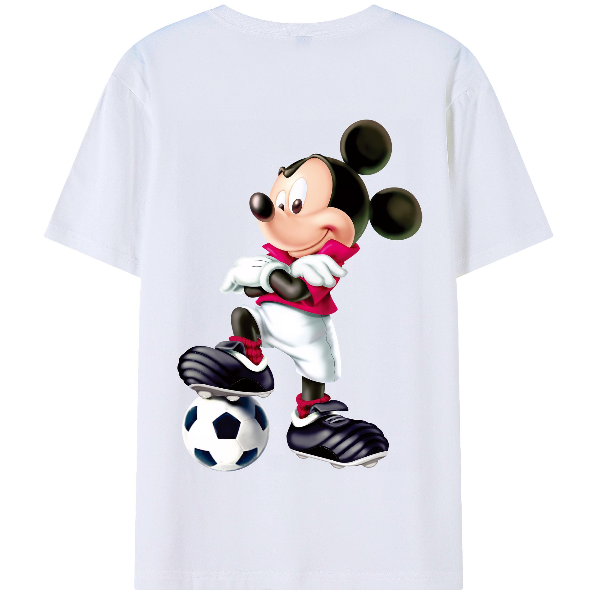 （画像用） ミッキーマウス Mickey Mouse 綿100％半袖Tシャツ（背面プリント）