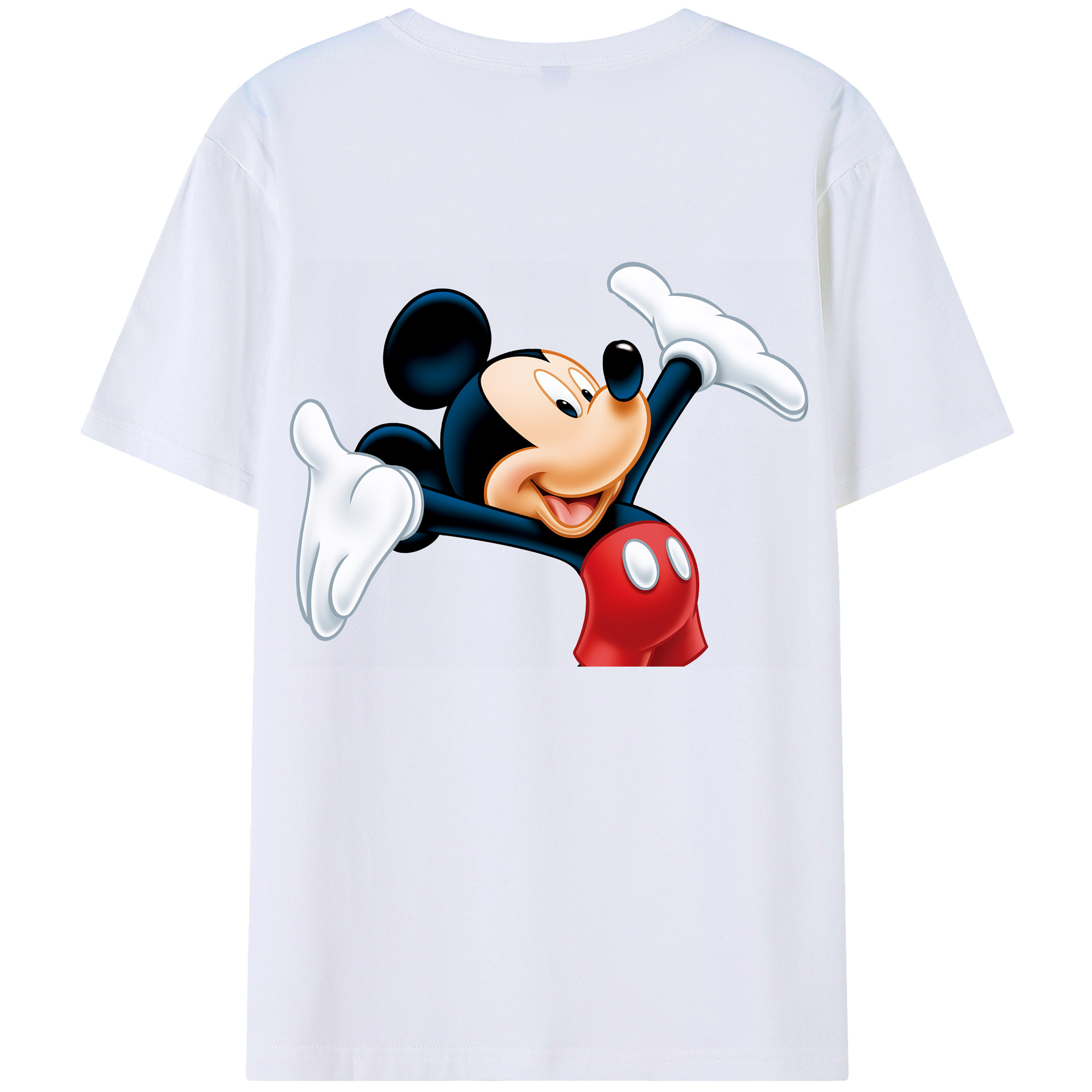 （画像用） ミッキーマウス Mickey Mouse 綿100％半袖Tシャツ（背面プリント）