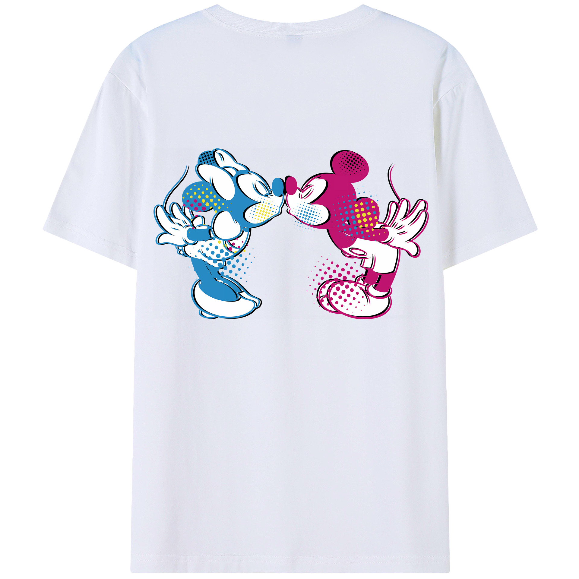 （画像用） ミッキーマウス Mickey Mouse 綿100％半袖Tシャツ（背面プリント）