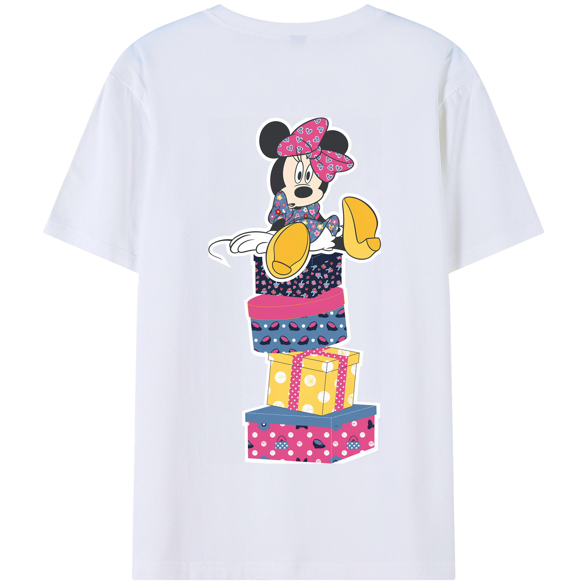 （画像用） ミッキーマウス Mickey Mouse 綿100％半袖Tシャツ（背面プリント）