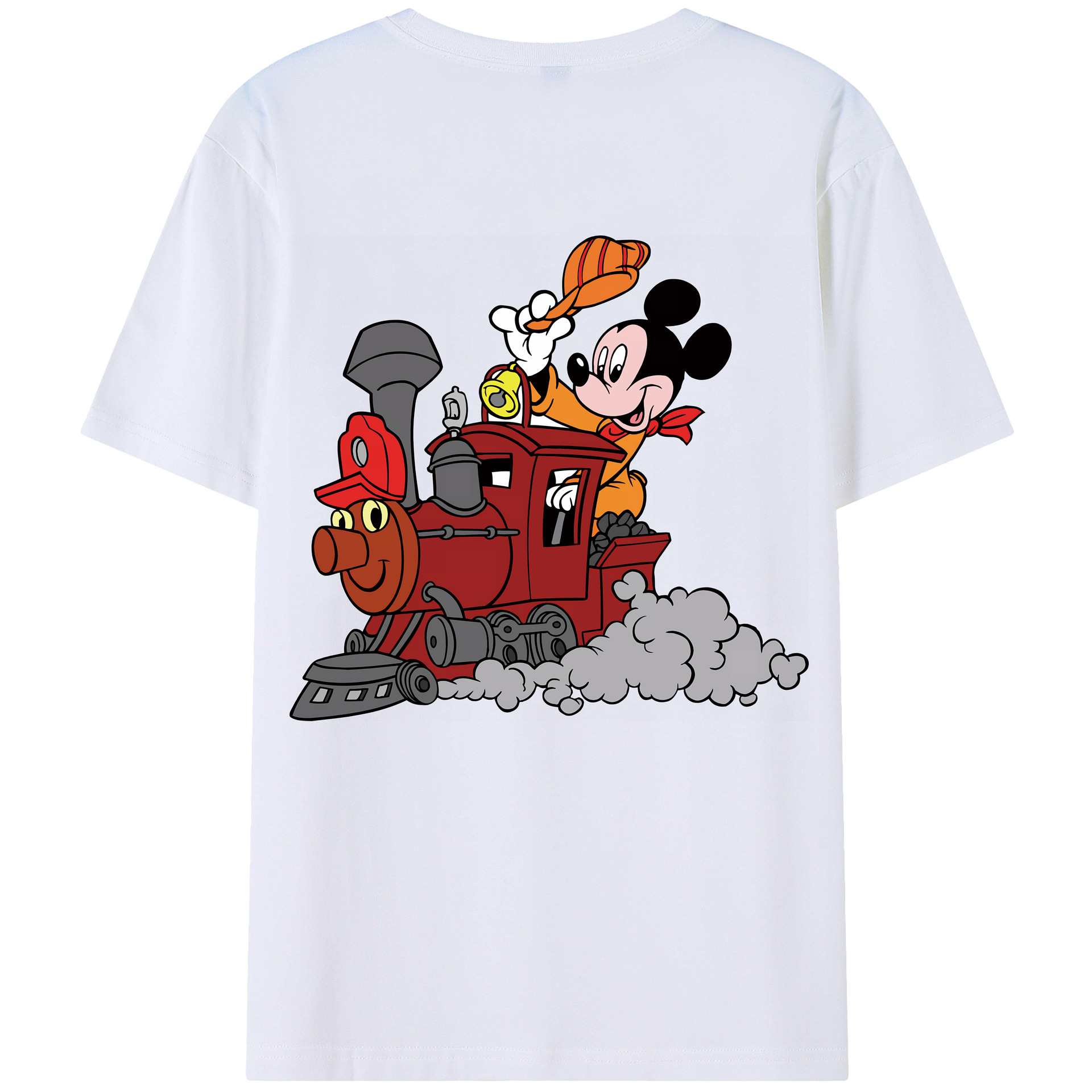 （画像用） ミッキーマウス Mickey Mouse 綿100％半袖Tシャツ（背面プリント）