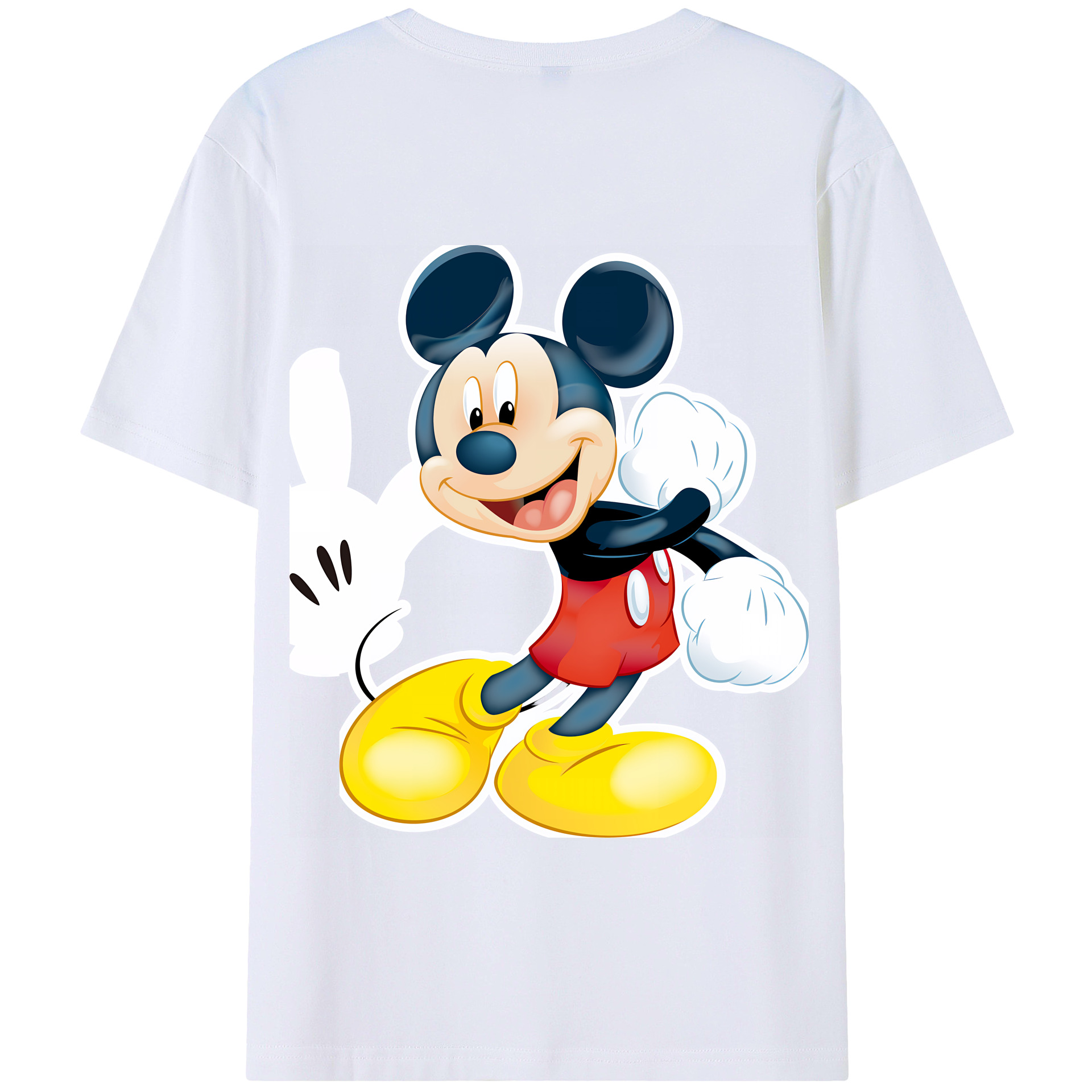 （画像用） ミッキーマウス Mickey Mouse 綿100％半袖Tシャツ（背面プリント）