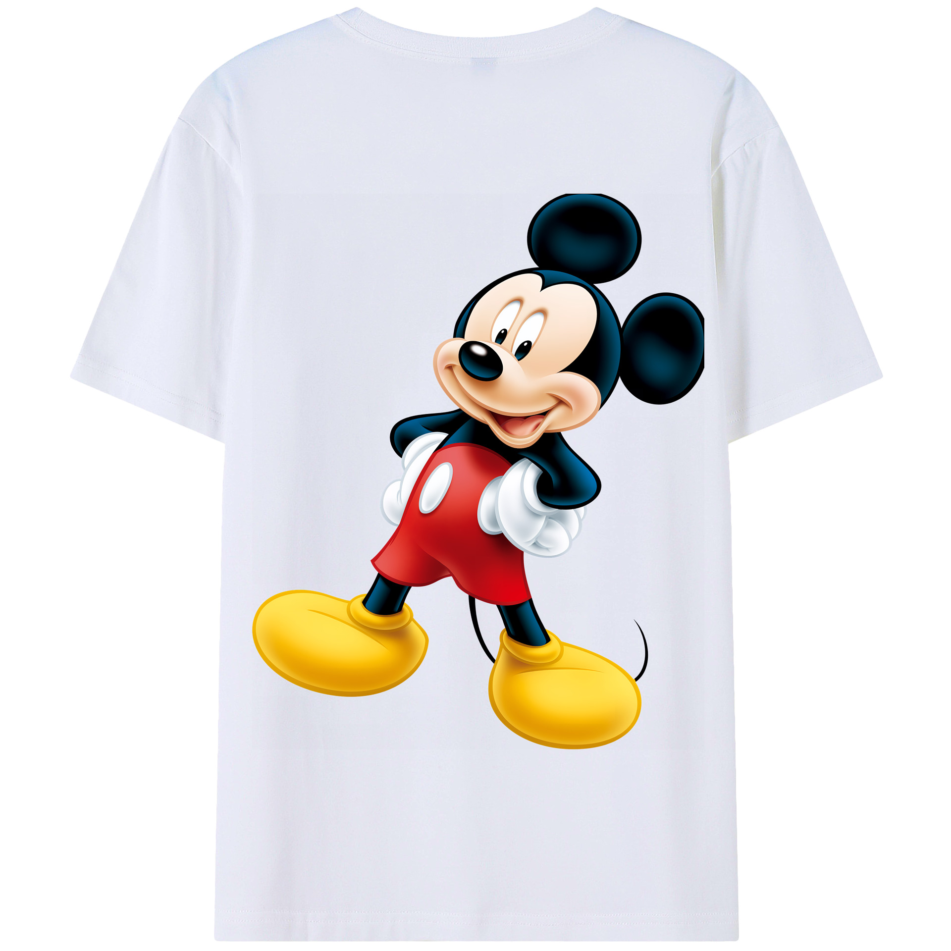 （画像用） ミッキーマウス Mickey Mouse 綿100％半袖Tシャツ（背面プリント）