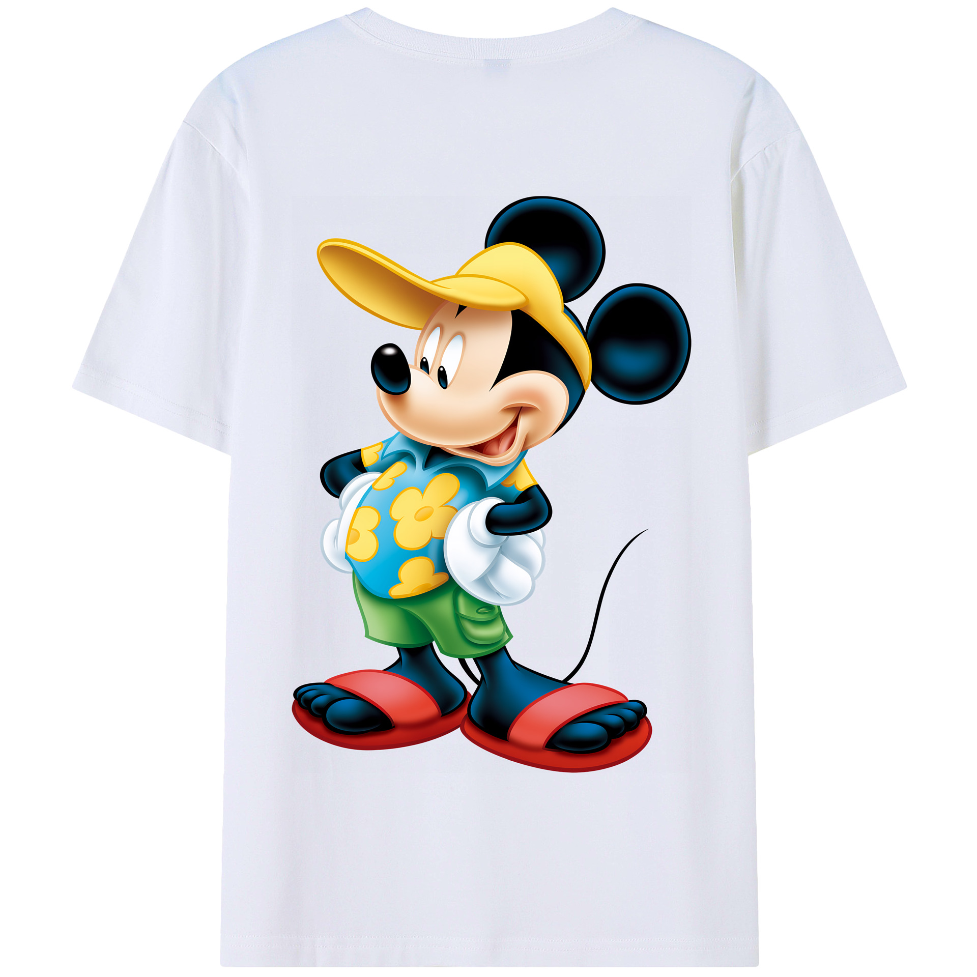 （画像用） ミッキーマウス Mickey Mouse 綿100％半袖Tシャツ（背面プリント）