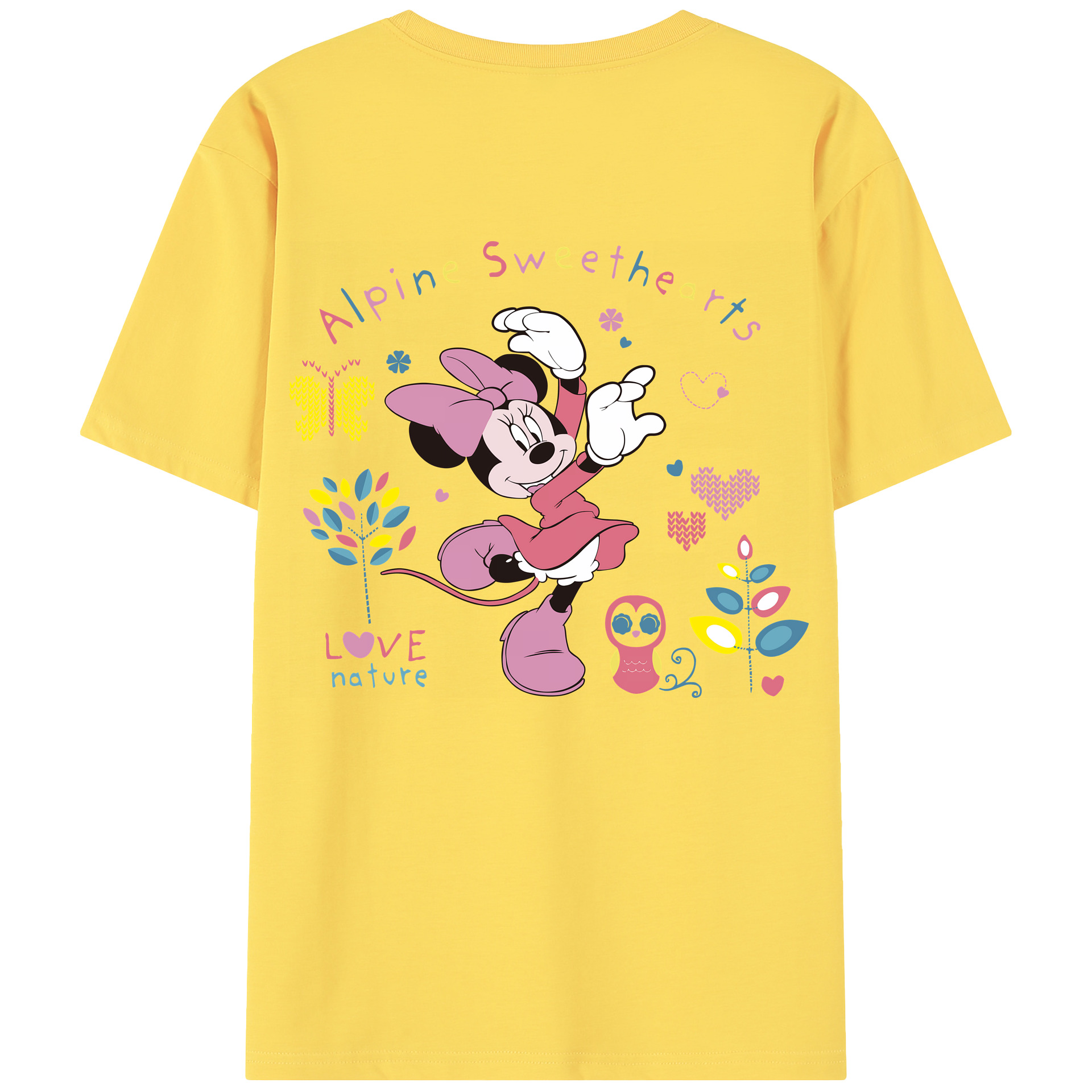 （画像用） ミッキーマウス Mickey Mouse 綿100％半袖Tシャツ（背面プリント）