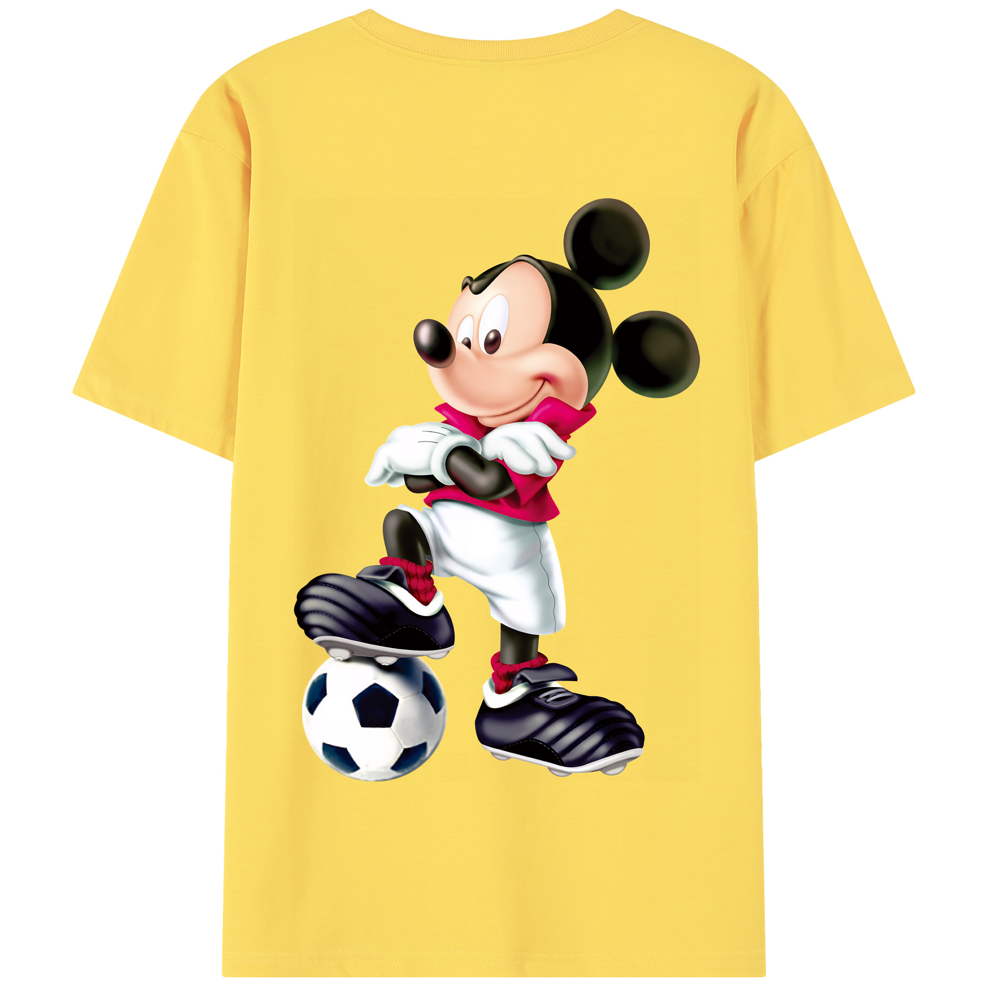 （画像用） ミッキーマウス Mickey Mouse 綿100％半袖Tシャツ（背面プリント）