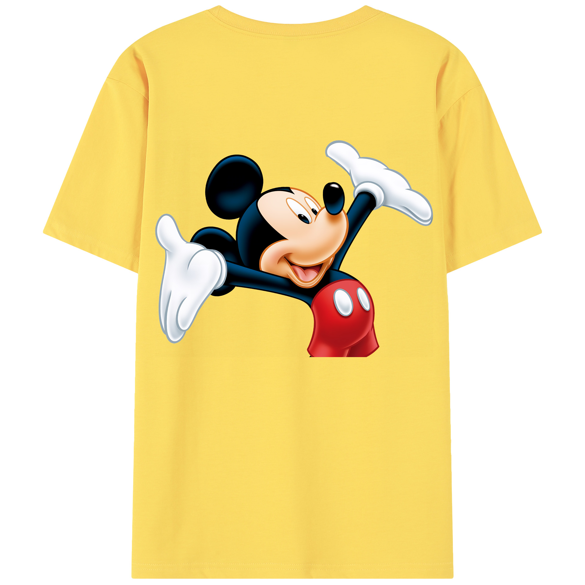 （画像用） ミッキーマウス Mickey Mouse 綿100％半袖Tシャツ（背面プリント）