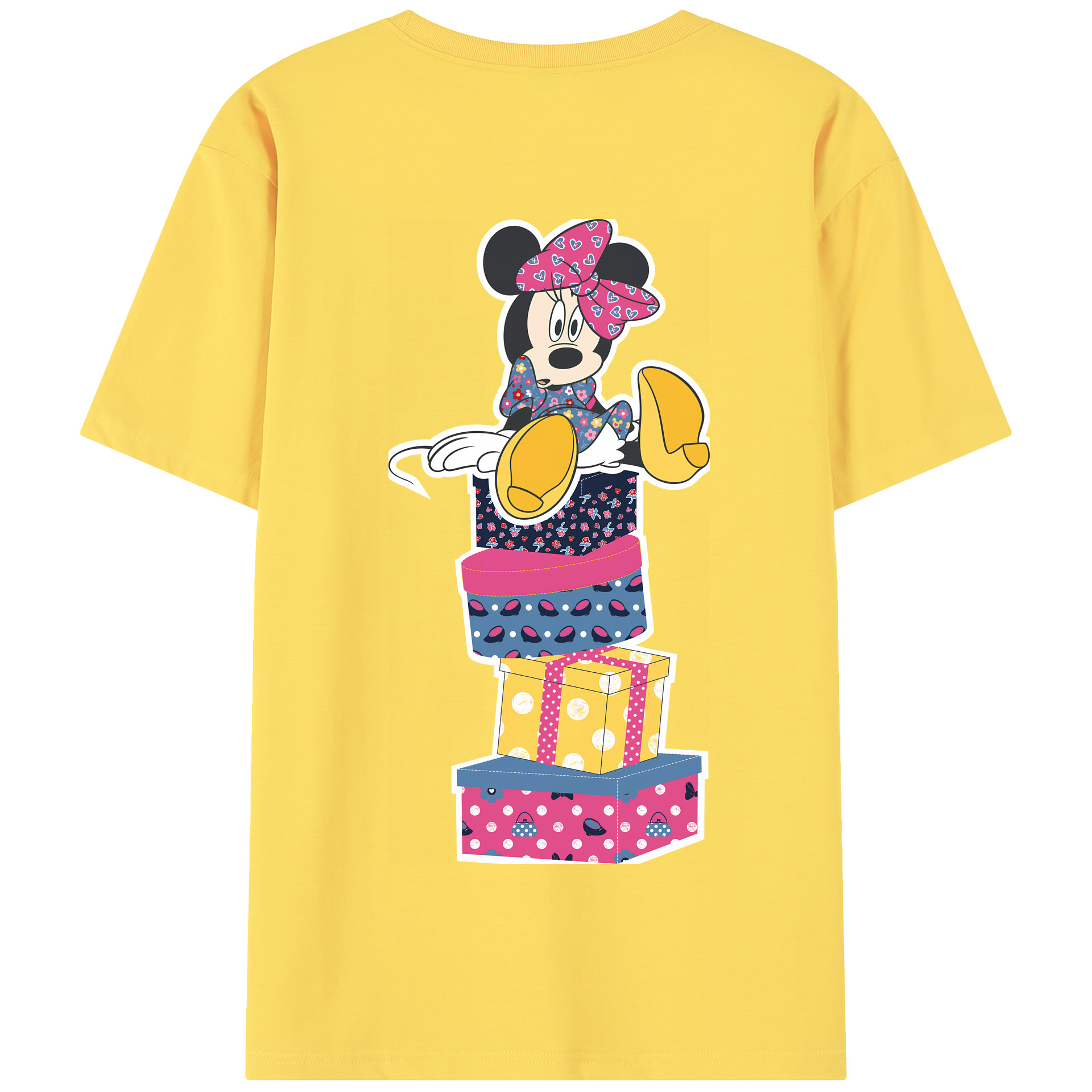 （画像用） ミッキーマウス Mickey Mouse 綿100％半袖Tシャツ（背面プリント）