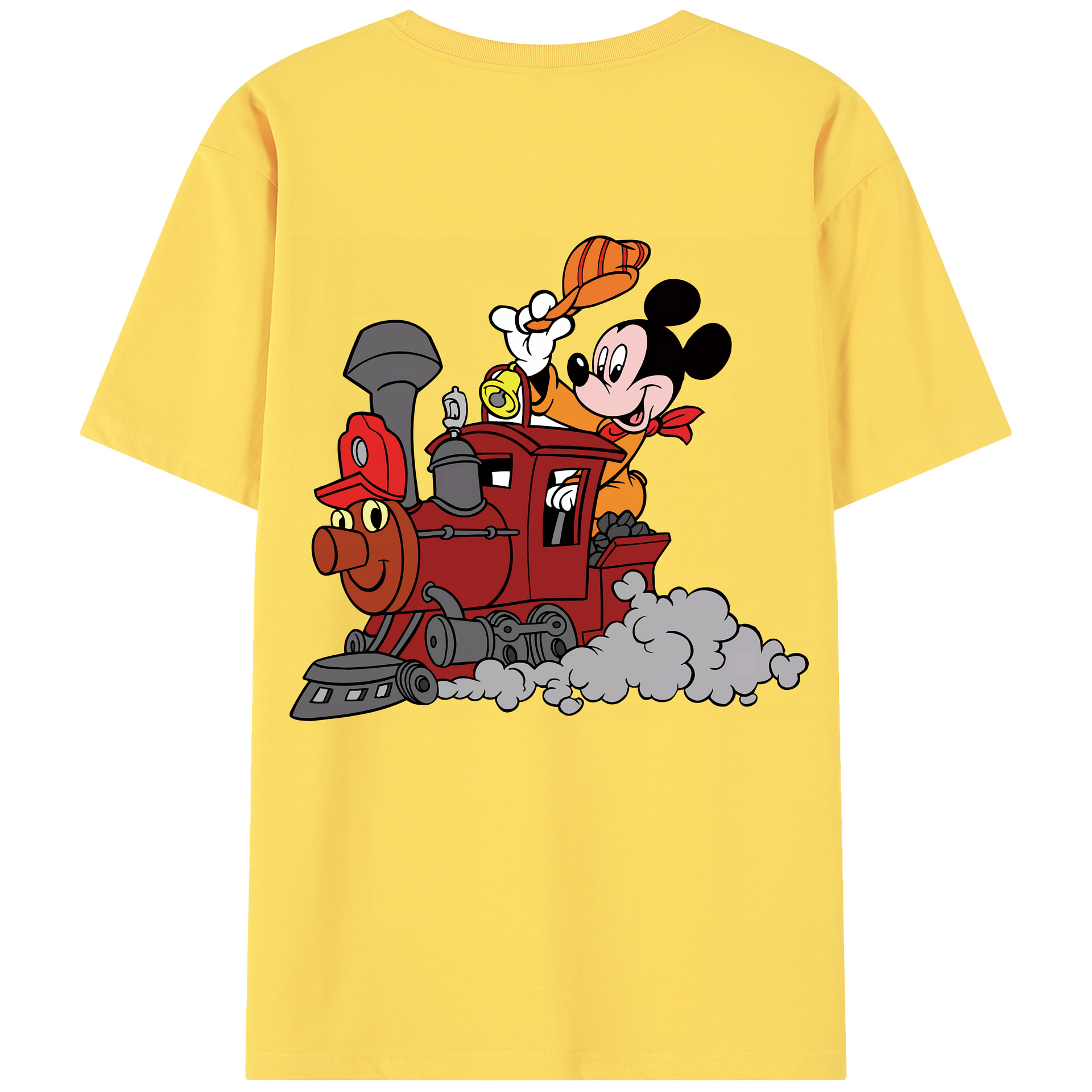 （画像用） ミッキーマウス Mickey Mouse 綿100％半袖Tシャツ（背面プリント）