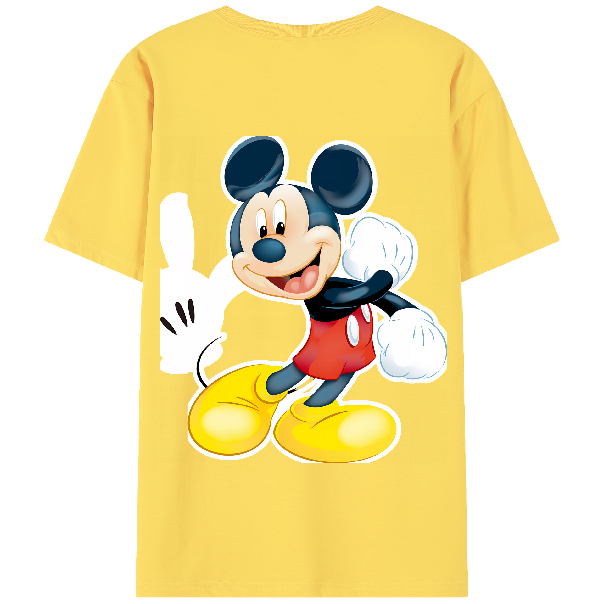 （画像用） ミッキーマウス Mickey Mouse 綿100％半袖Tシャツ（背面プリント）