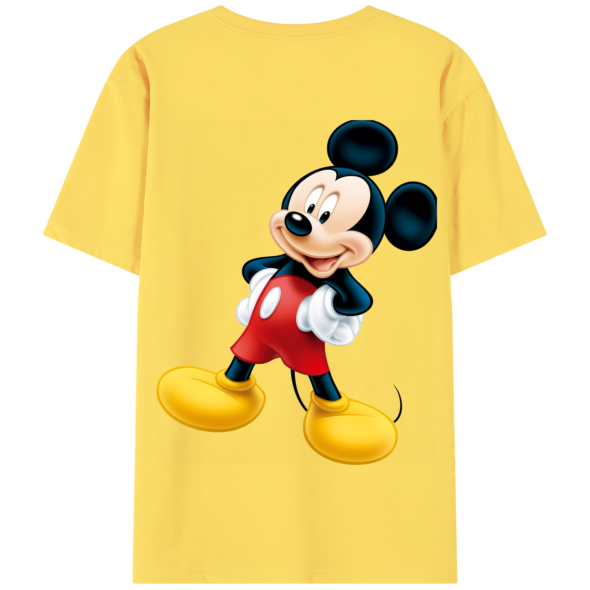 （画像用） ミッキーマウス Mickey Mouse 綿100％半袖Tシャツ（背面プリント）