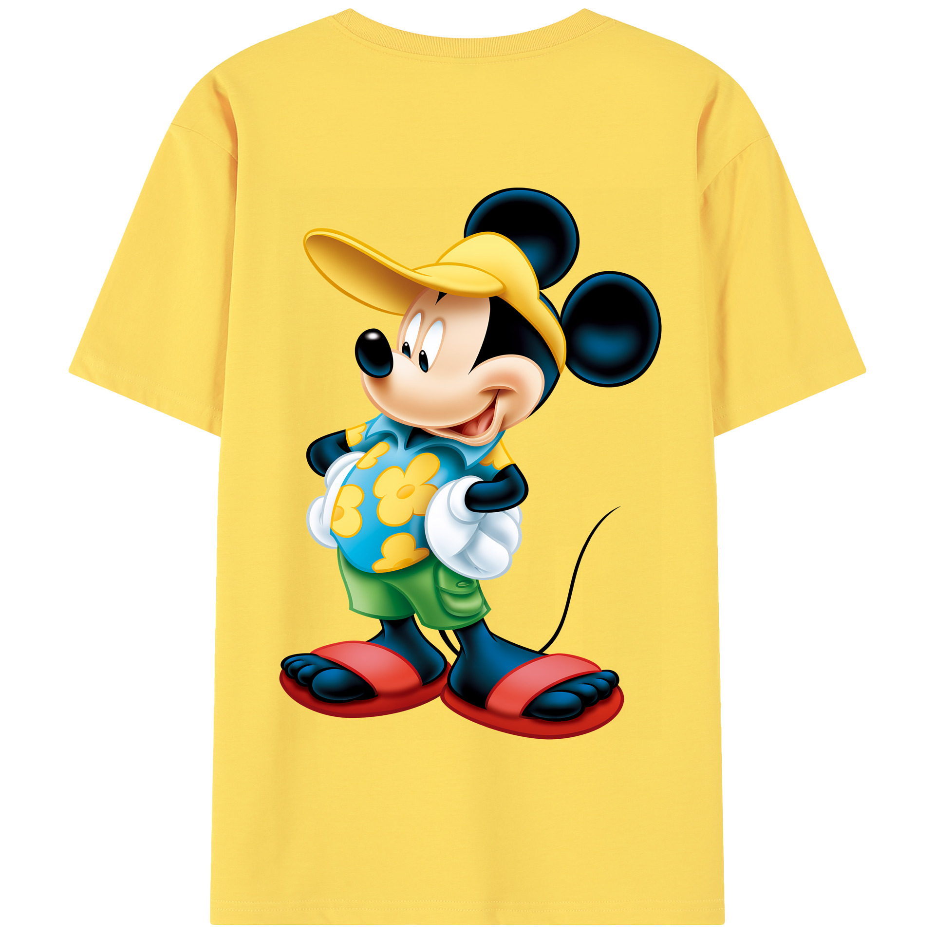（画像用） ミッキーマウス Mickey Mouse 綿100％半袖Tシャツ（背面プリント）