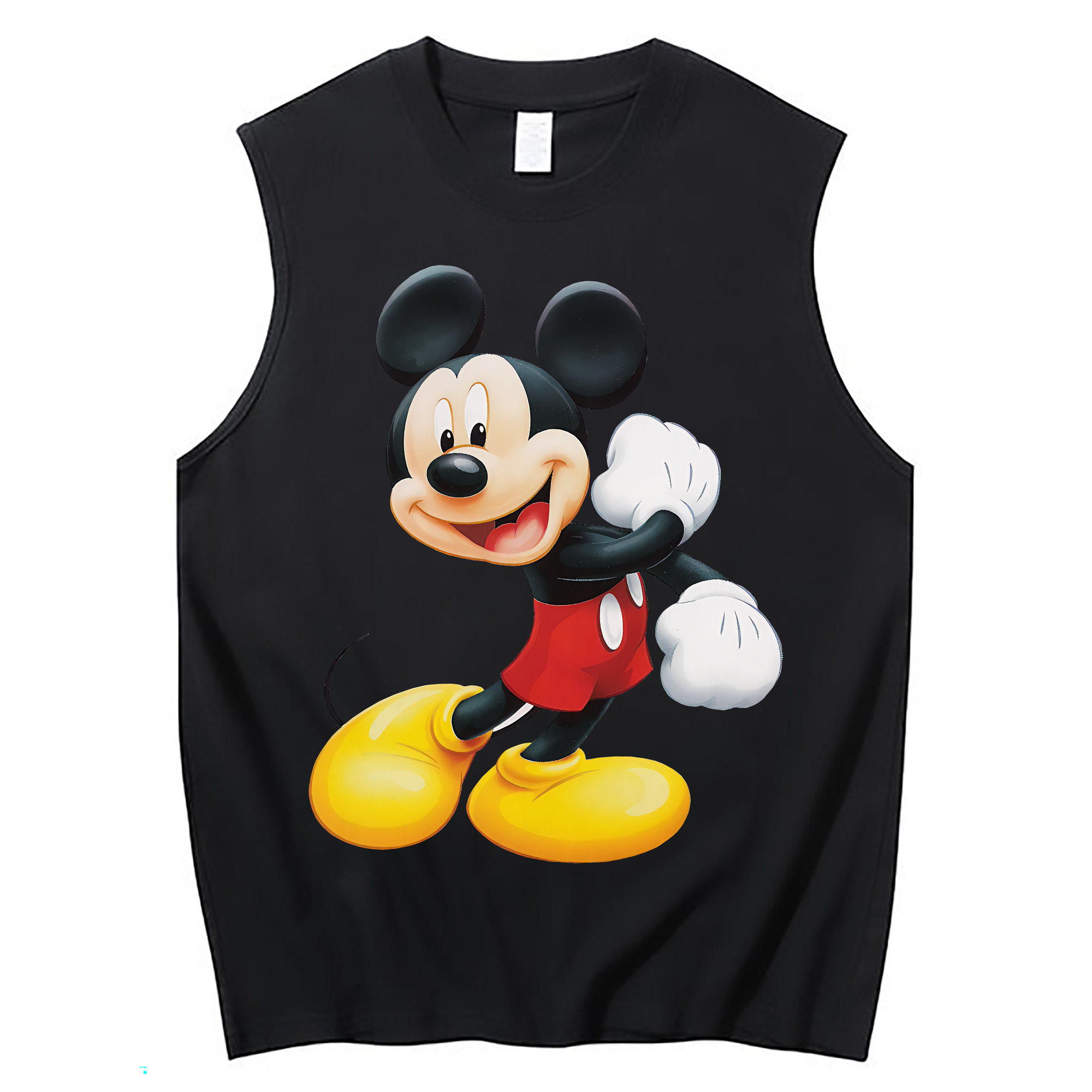 （画像用） ミッキーマウス Mickey Mouse コットン100％タンクトップ（フロントプリント）