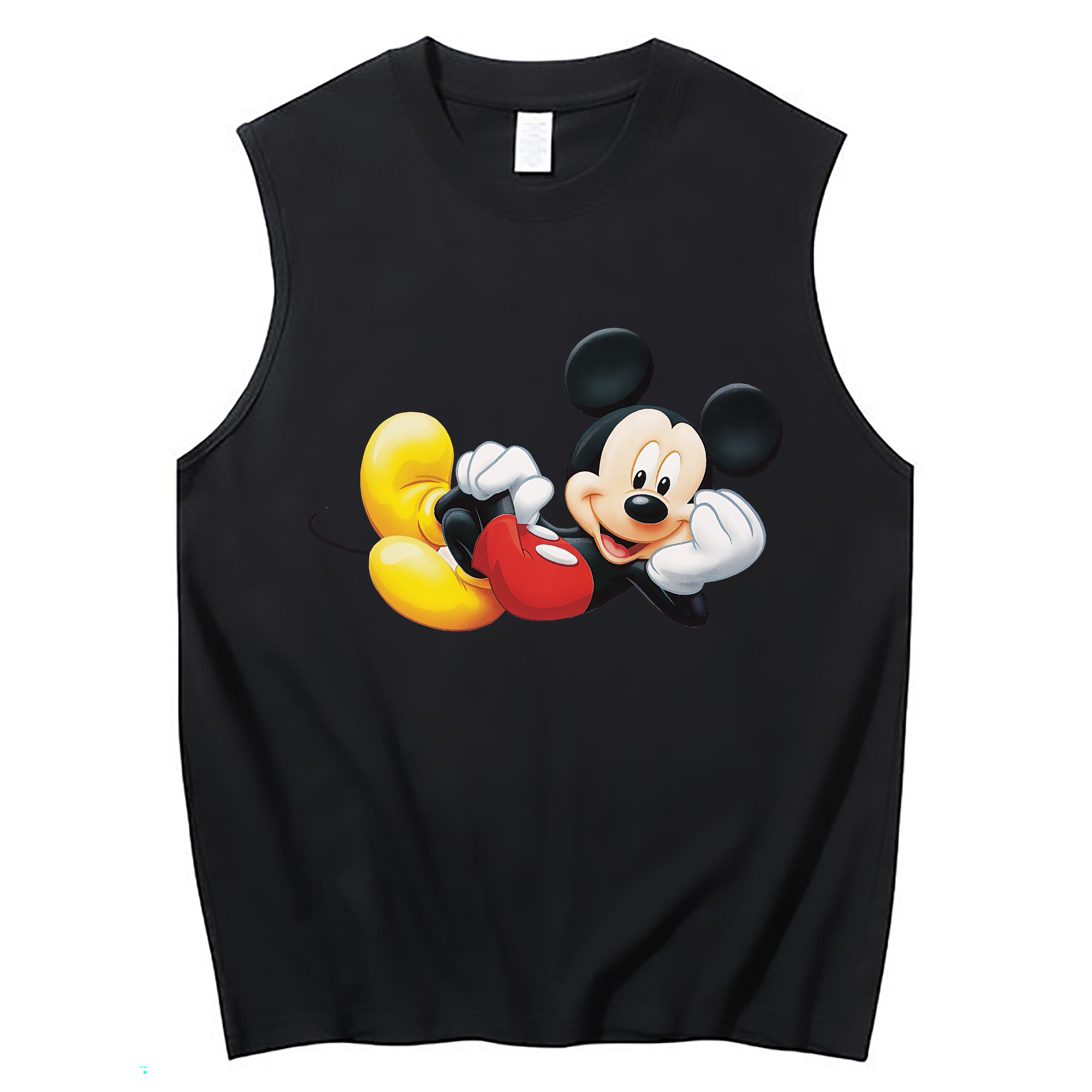 （画像用） ミッキーマウス Mickey Mouse コットン100％タンクトップ（フロントプリント）