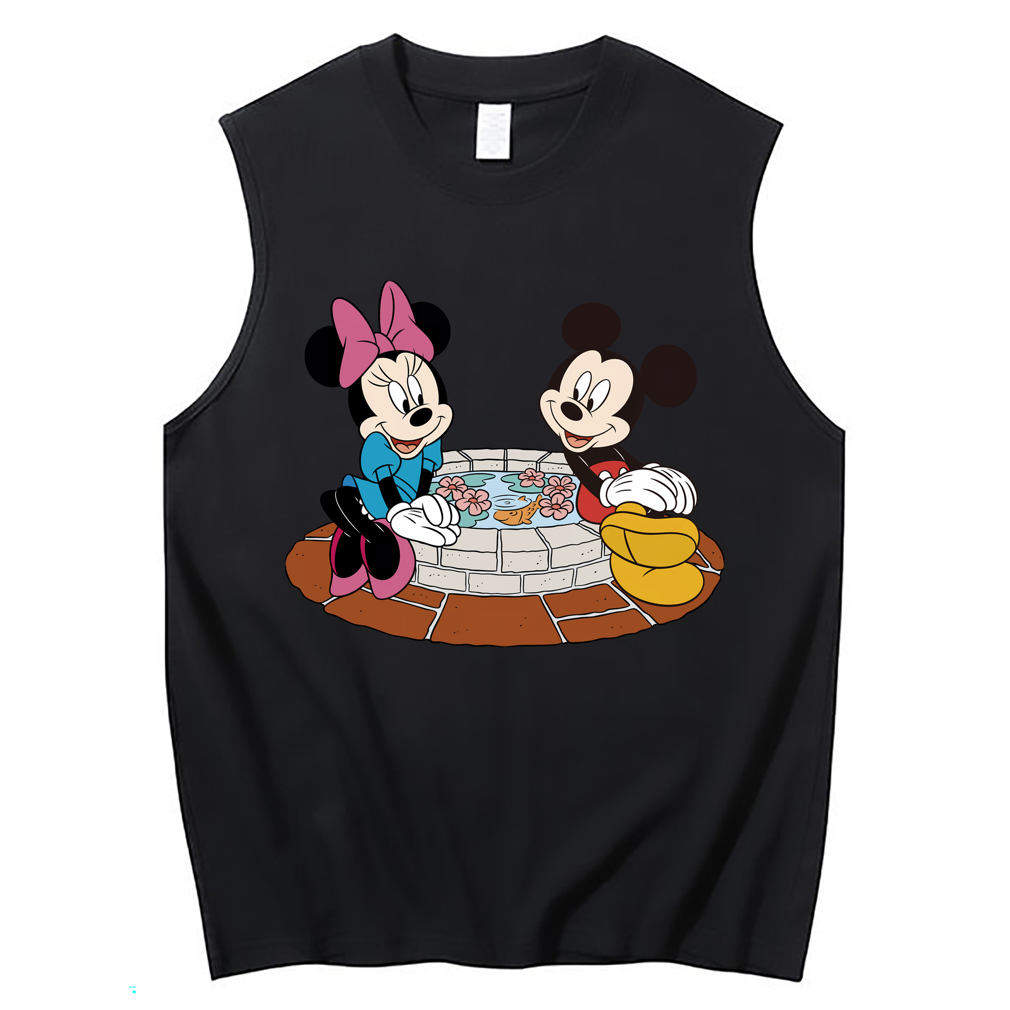 （画像用） ミッキーマウス Mickey Mouse コットン100％タンクトップ（フロントプリント）