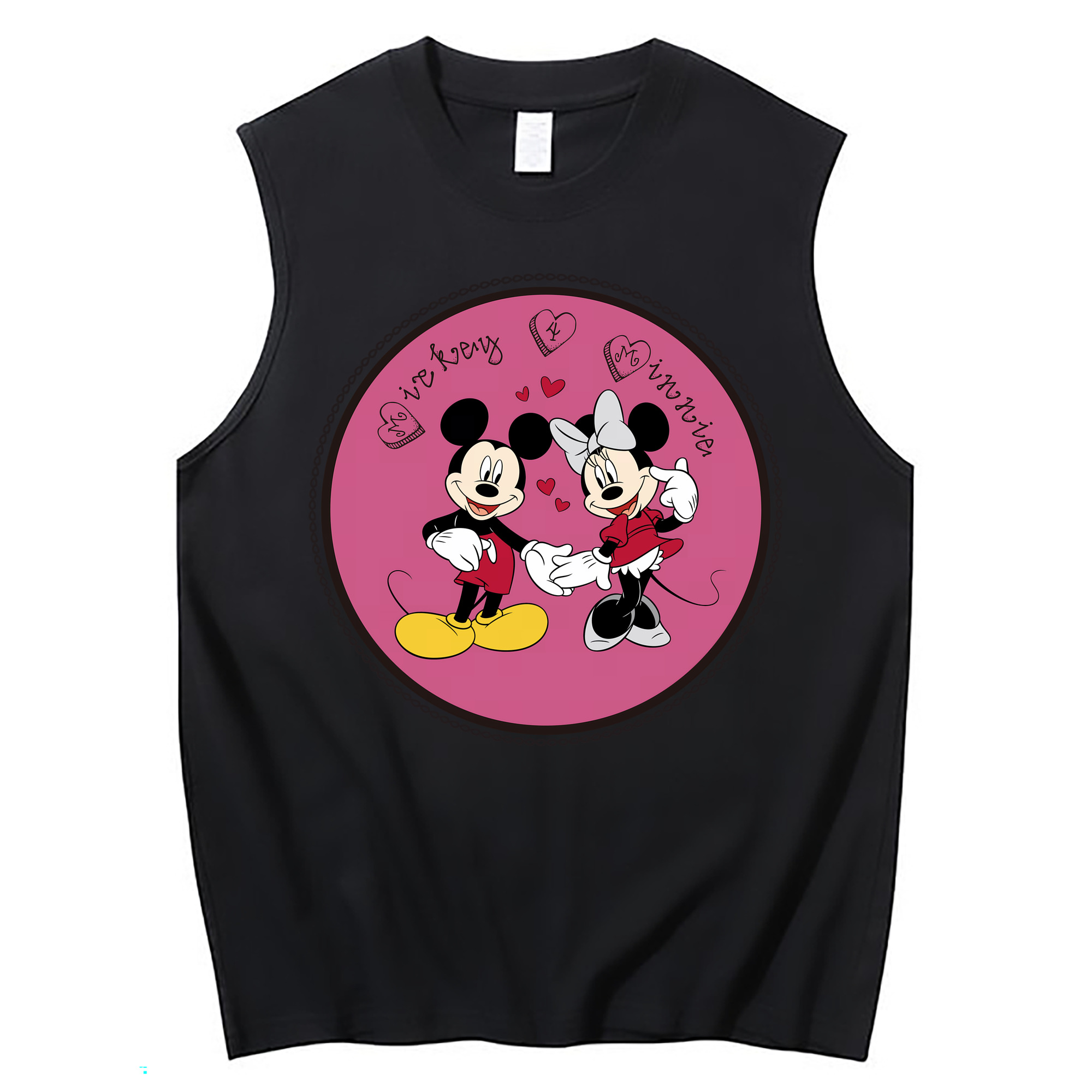 （画像用） ミッキーマウス Mickey Mouse コットン100％タンクトップ（フロントプリント）