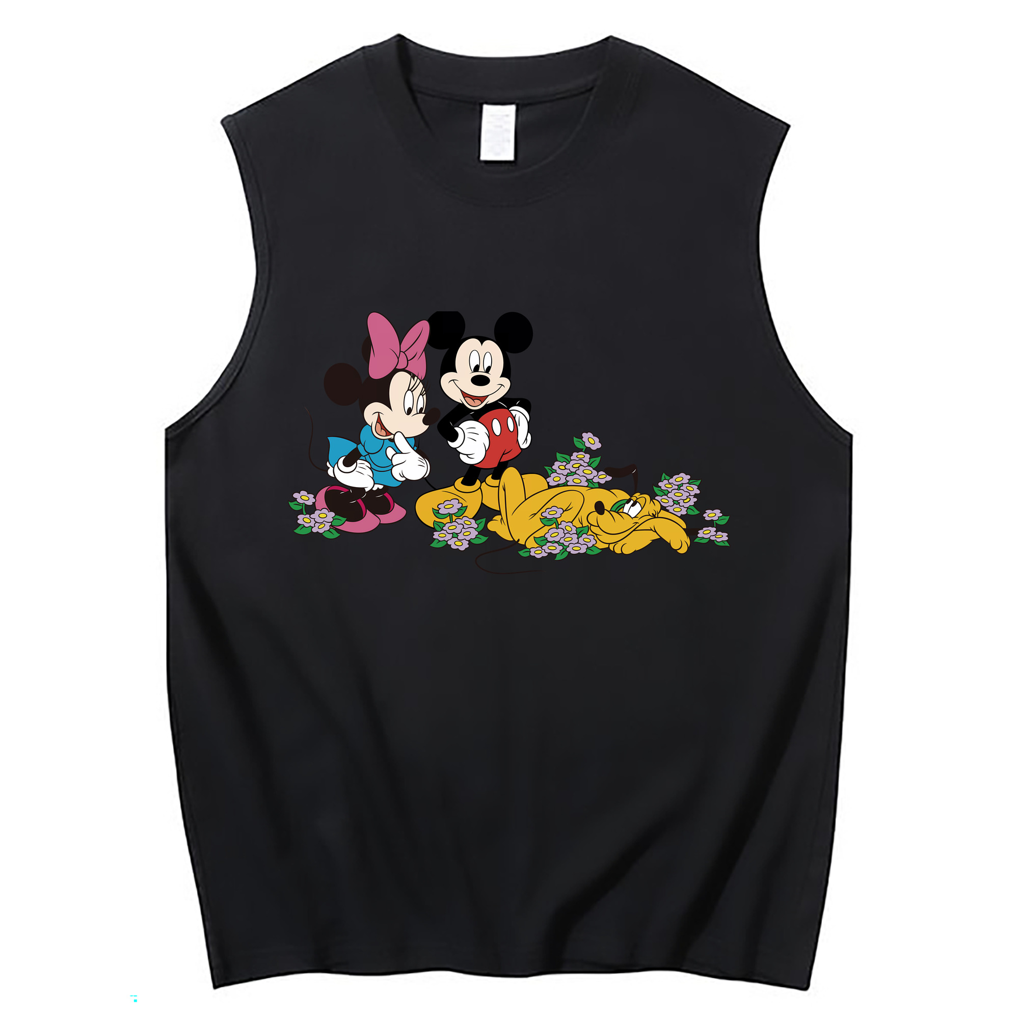 （画像用） ミッキーマウス Mickey Mouse コットン100％タンクトップ（フロントプリント）