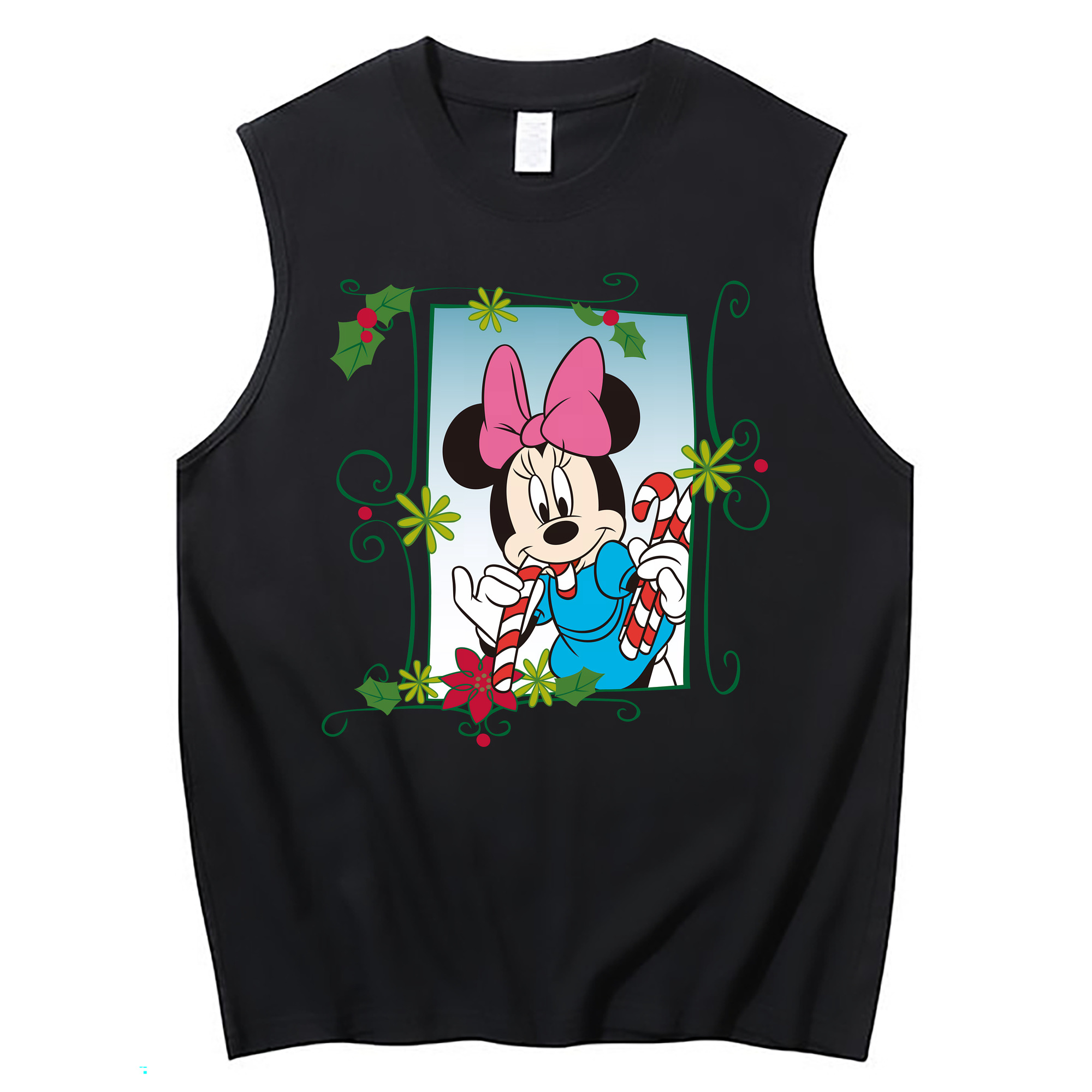 （画像用） ミッキーマウス Mickey Mouse コットン100％タンクトップ（フロントプリント）