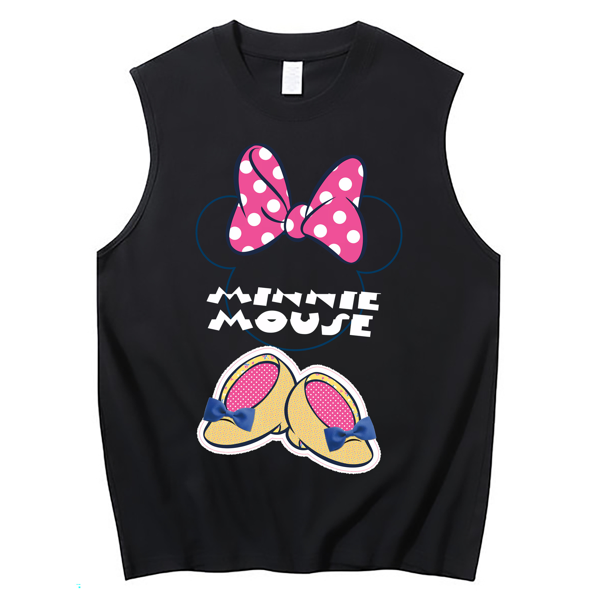 （画像用） ミッキーマウス Mickey Mouse コットン100％タンクトップ（フロントプリント）