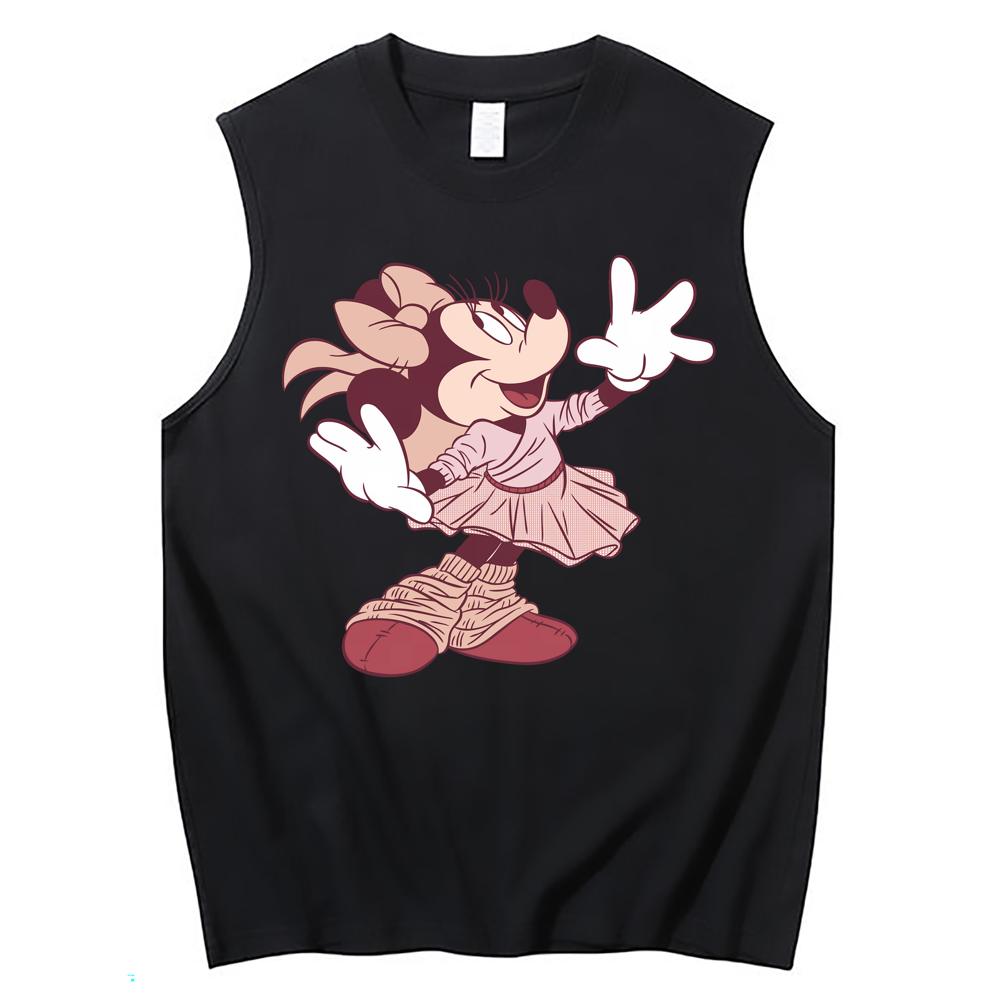 （画像用） ミッキーマウス Mickey Mouse コットン100％タンクトップ（フロントプリント）