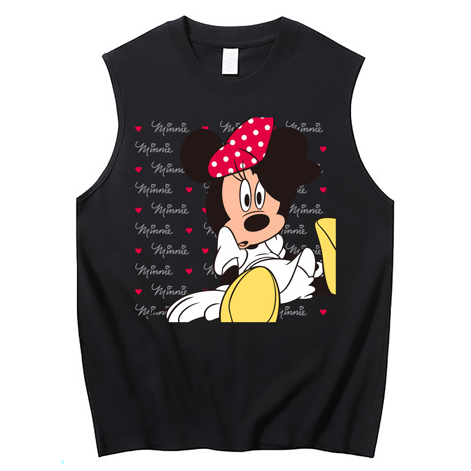 （画像用） ミッキーマウス Mickey Mouse コットン100％タンクトップ（フロントプリント）